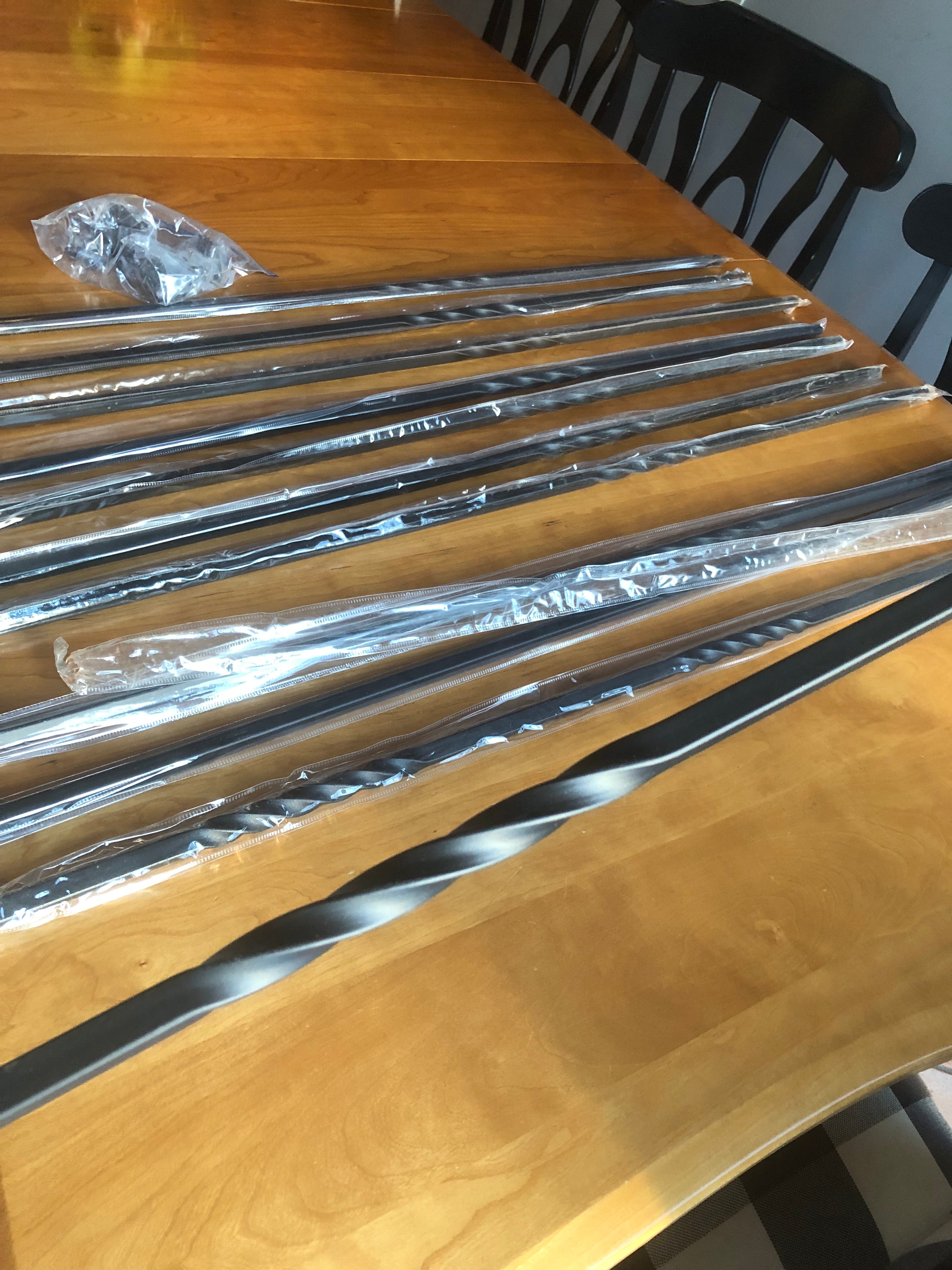 Iron balusters and hardware, satin black