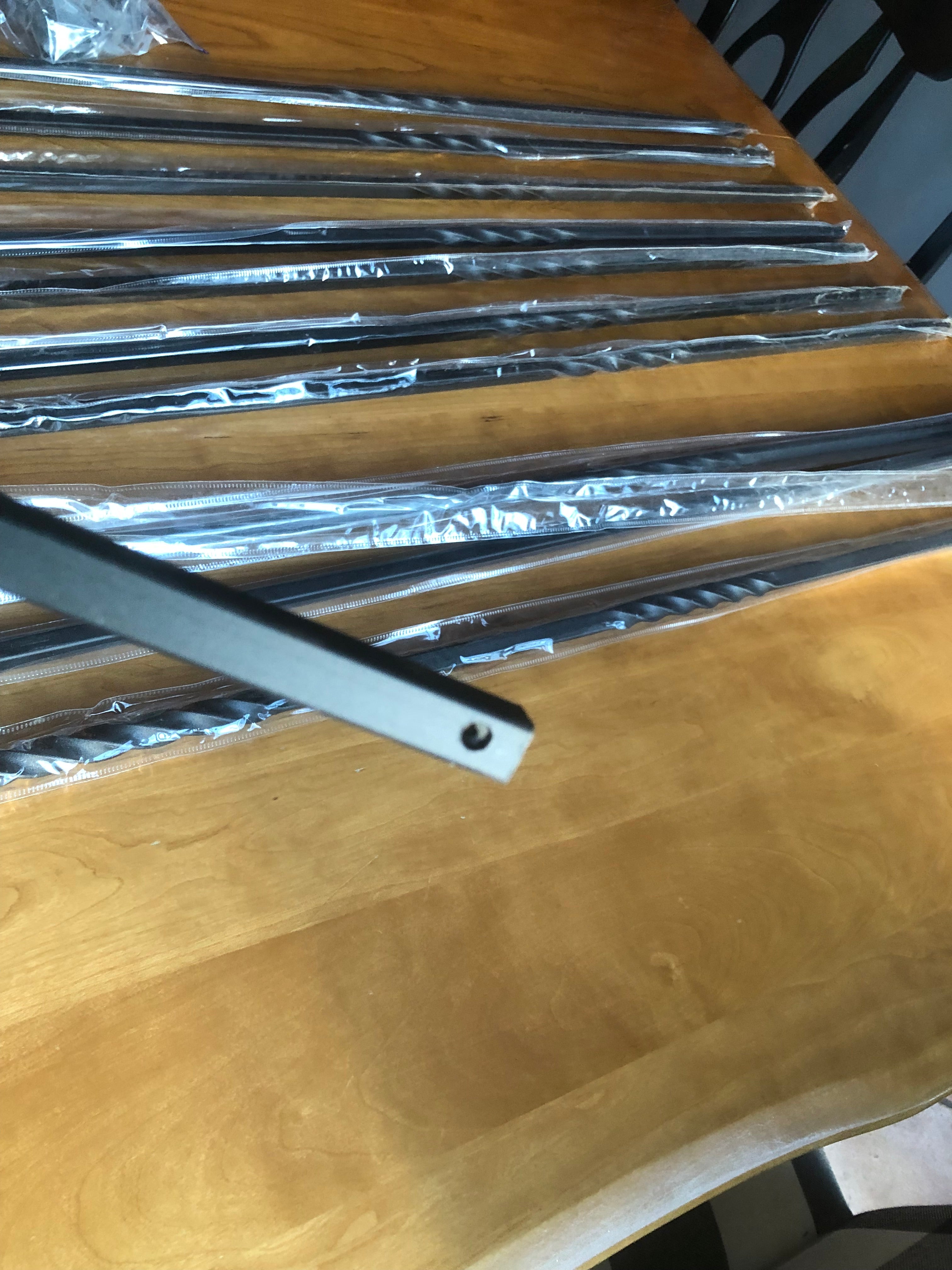 Iron balusters and hardware, satin black