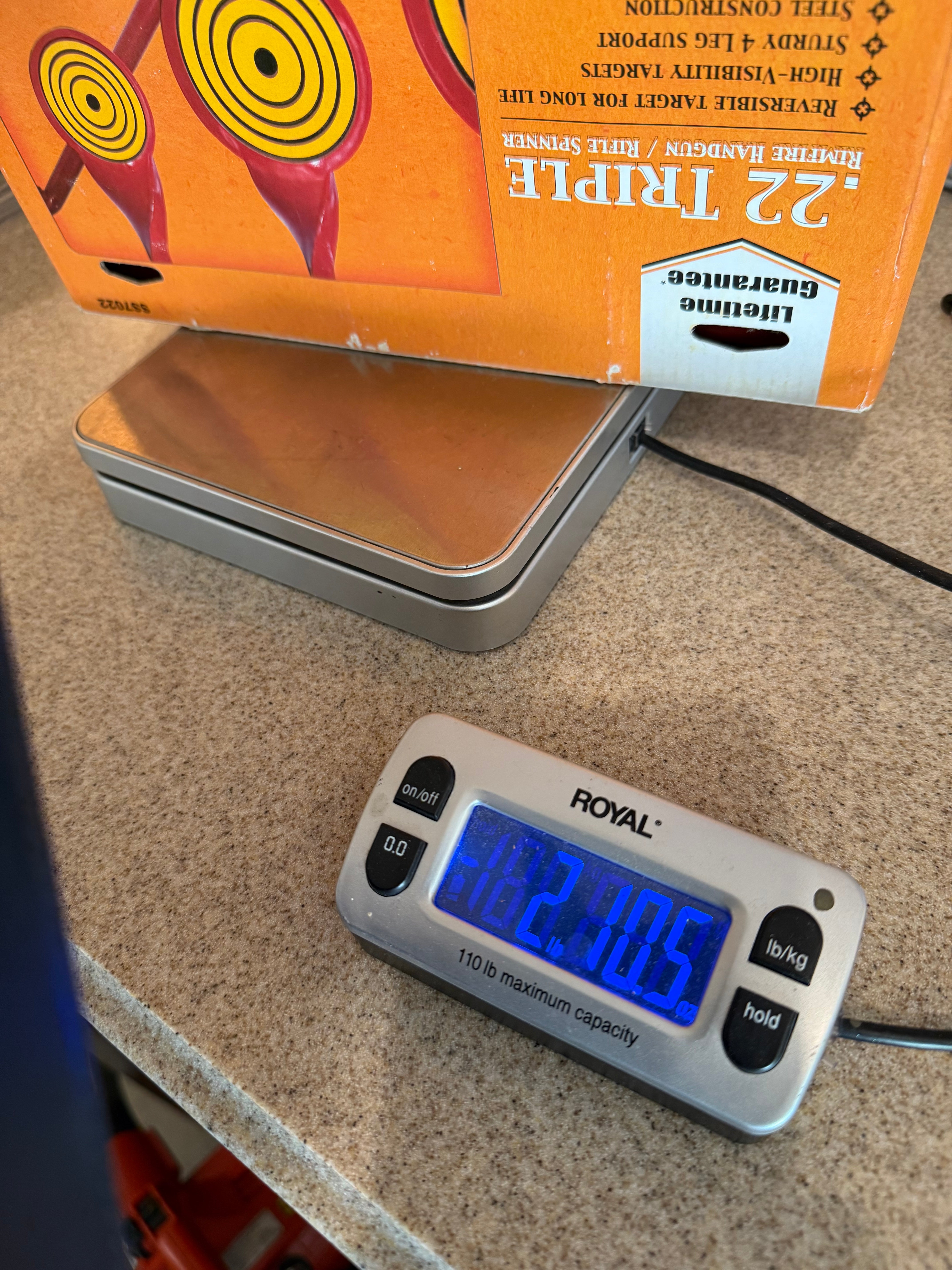 .22 Triple target spinner, Outdoor target practice