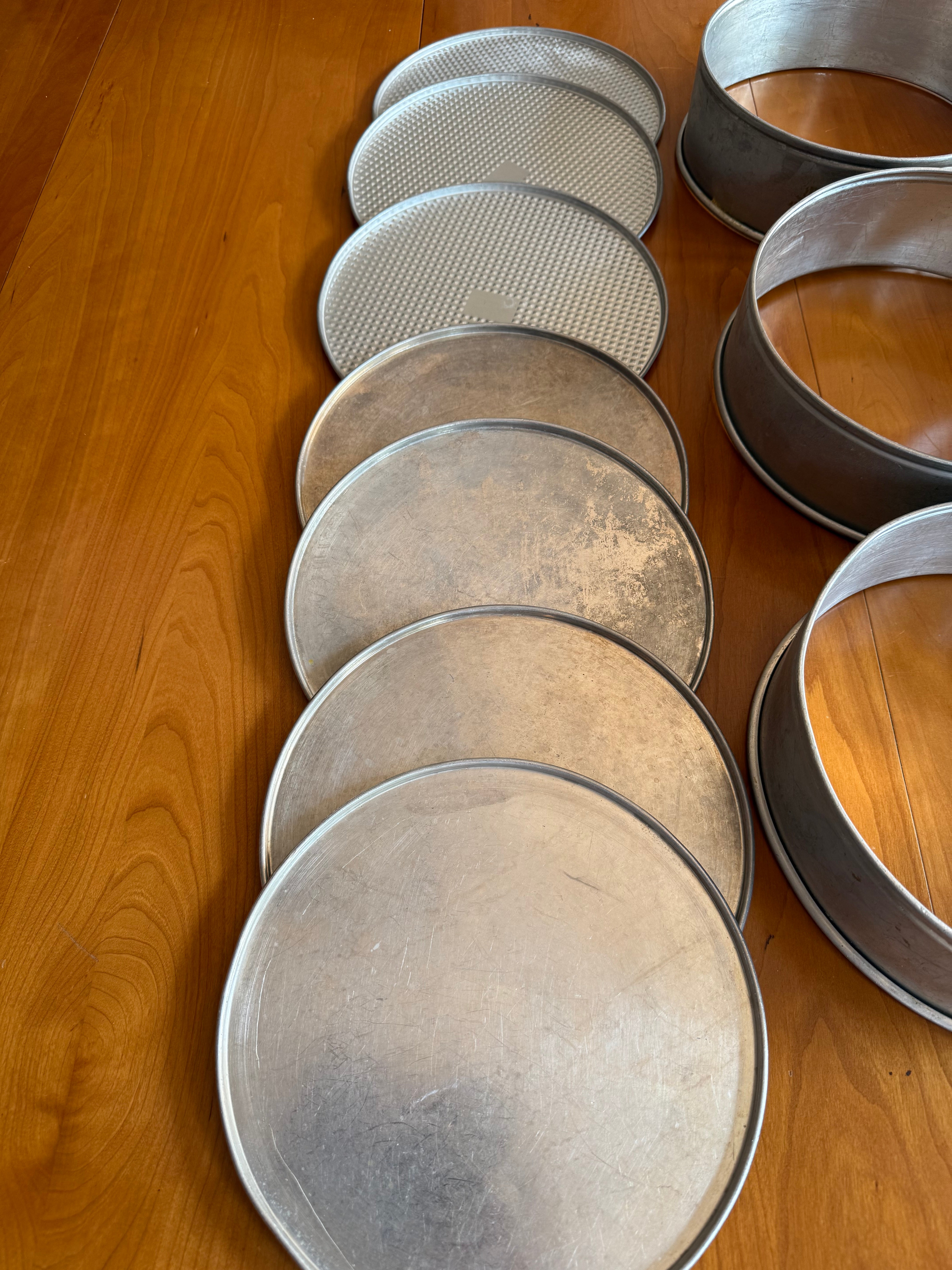 10" x 3" Aluminum Springform Cake Pans, 7 pans for one price