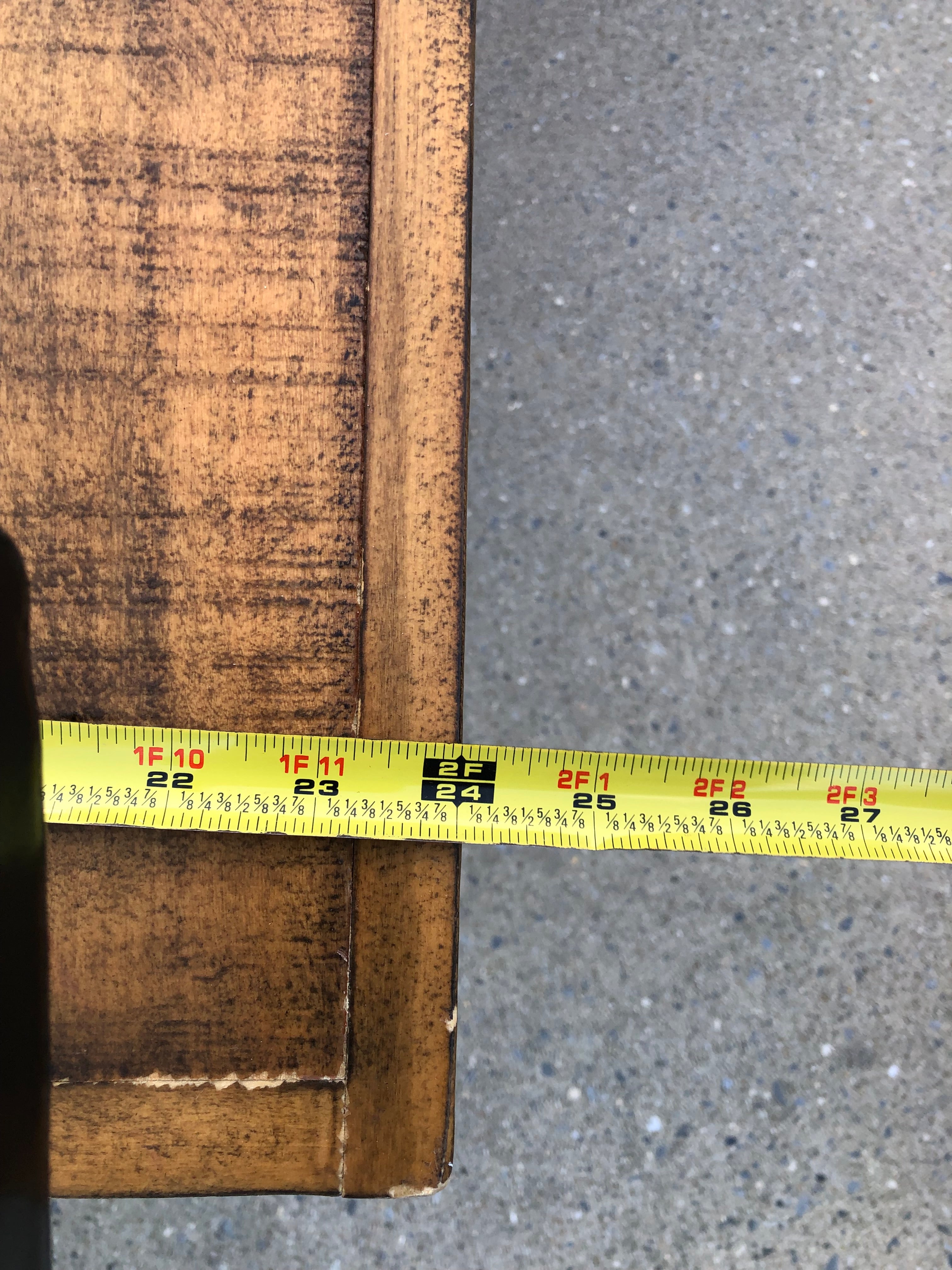 1 coffee table, wood and iron