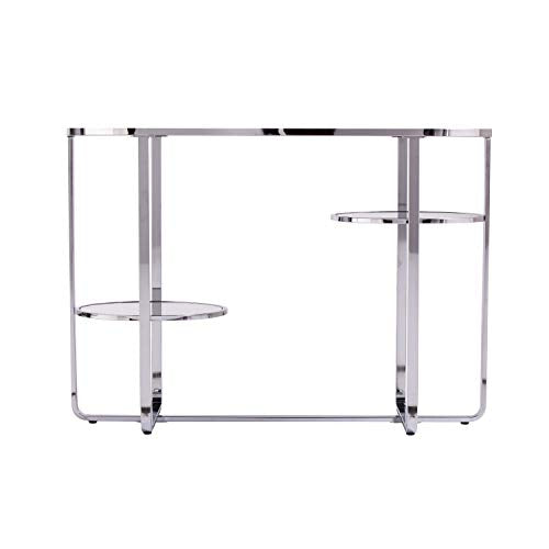 SEI Furniture Maxina Console Table, Polished Chrome