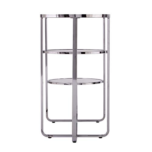 SEI Furniture Maxina Console Table, Polished Chrome