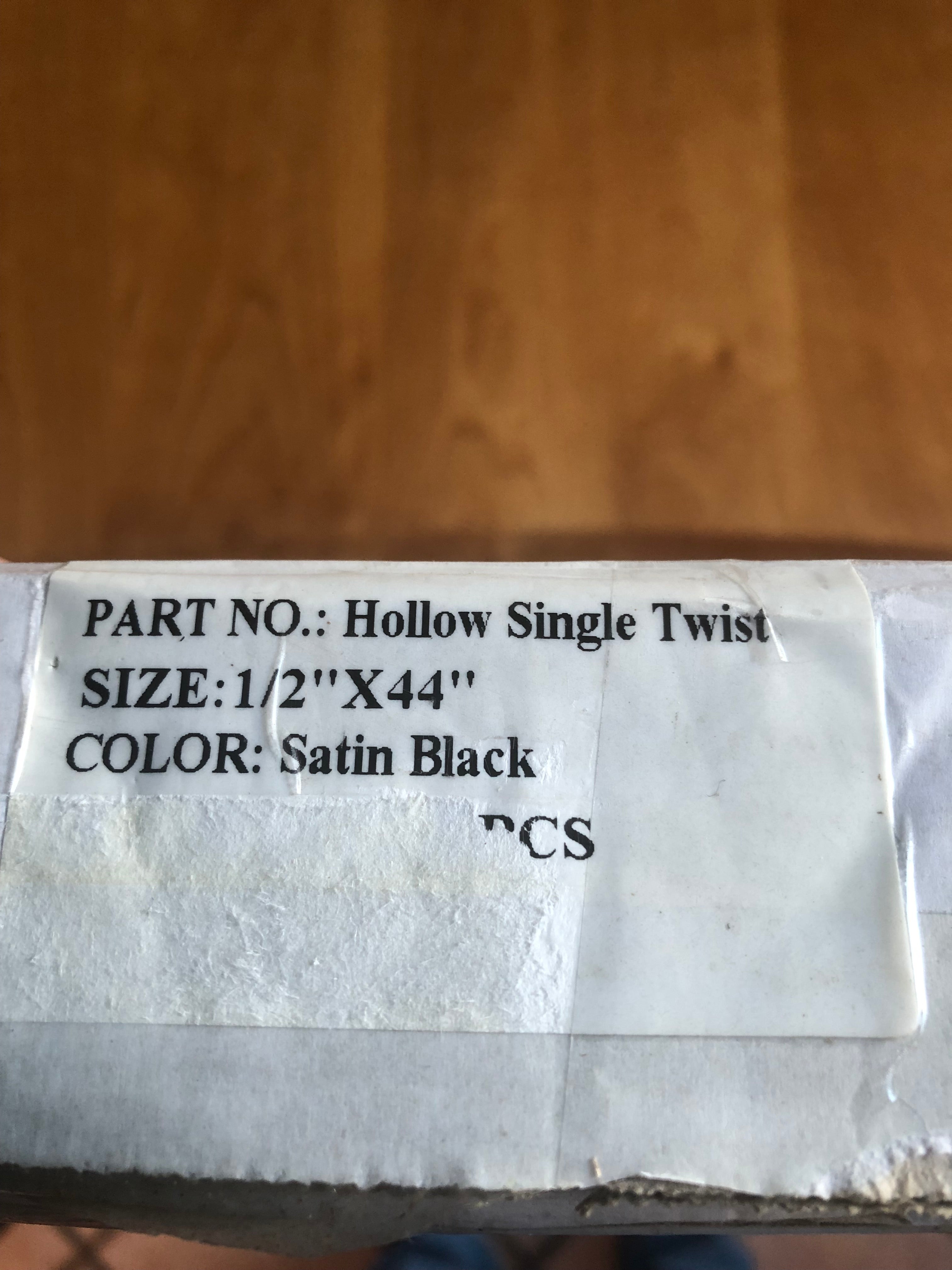 Iron balusters and hardware, satin black