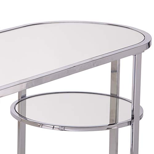 SEI Furniture Maxina Console Table, Polished Chrome