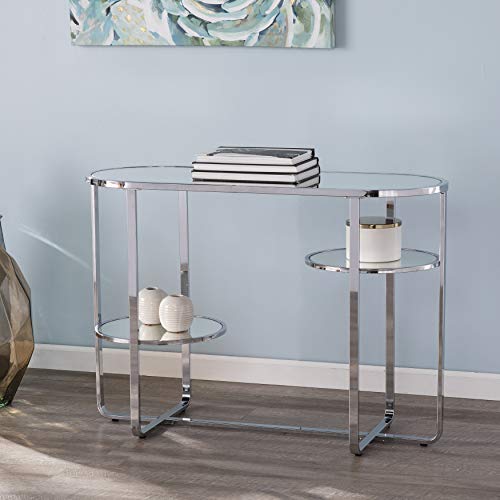SEI Furniture Maxina Console Table, Polished Chrome