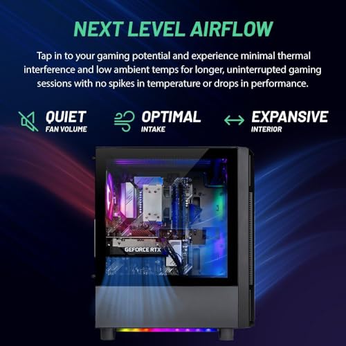 Skytech Shadow Gaming PC Desktop, Intel i5 13400F 2.5 GHz (4.6GHz Turbo Boost), NVIDIA RTX 4060 8GB GDDR6X, 2TB SSD, 32GB DDR5 RAM 5200 RGB, 650W Gold PSU, Wi-Fi, Win 11 Home, V3D Feature on Mobile