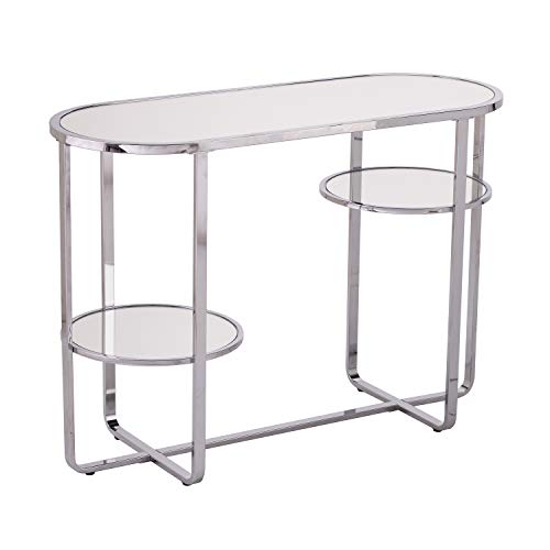 SEI Furniture Maxina Console Table, Polished Chrome