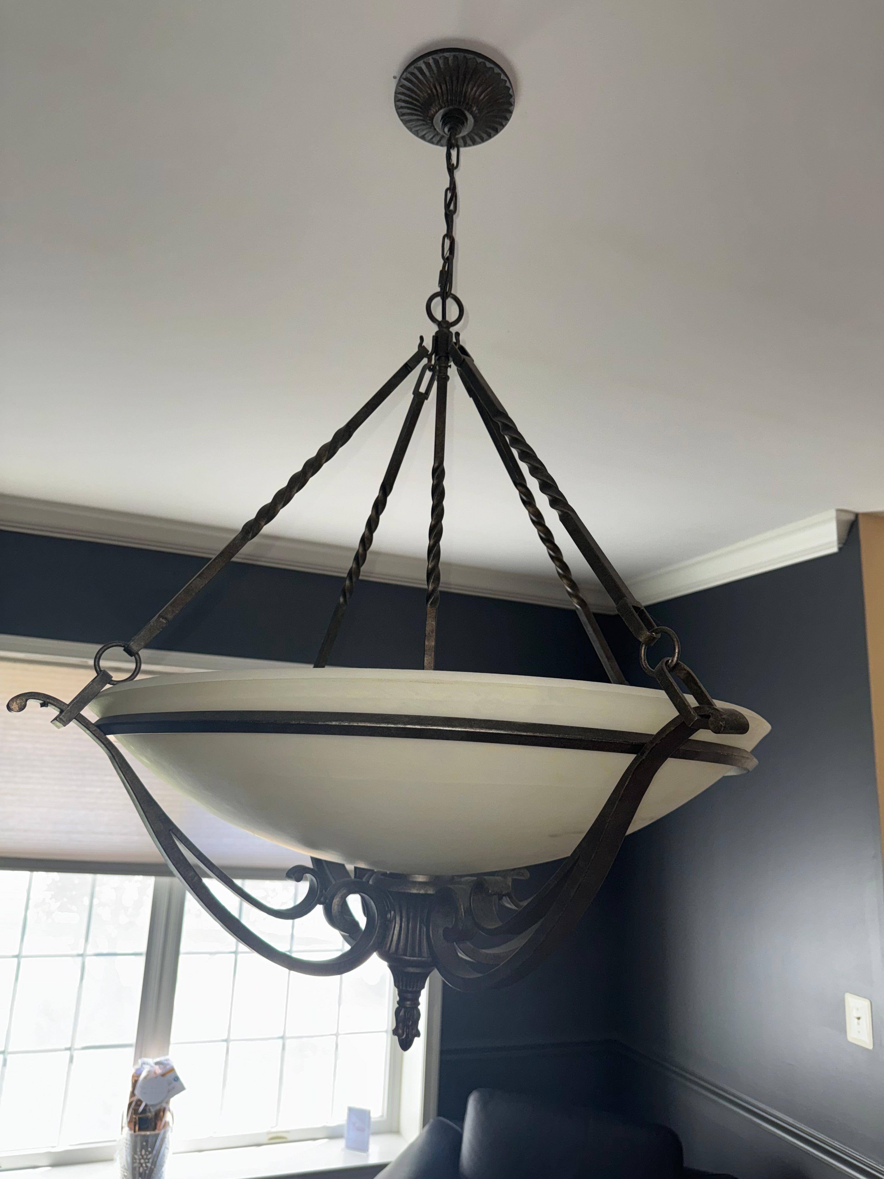 Bronze dining room light fixture