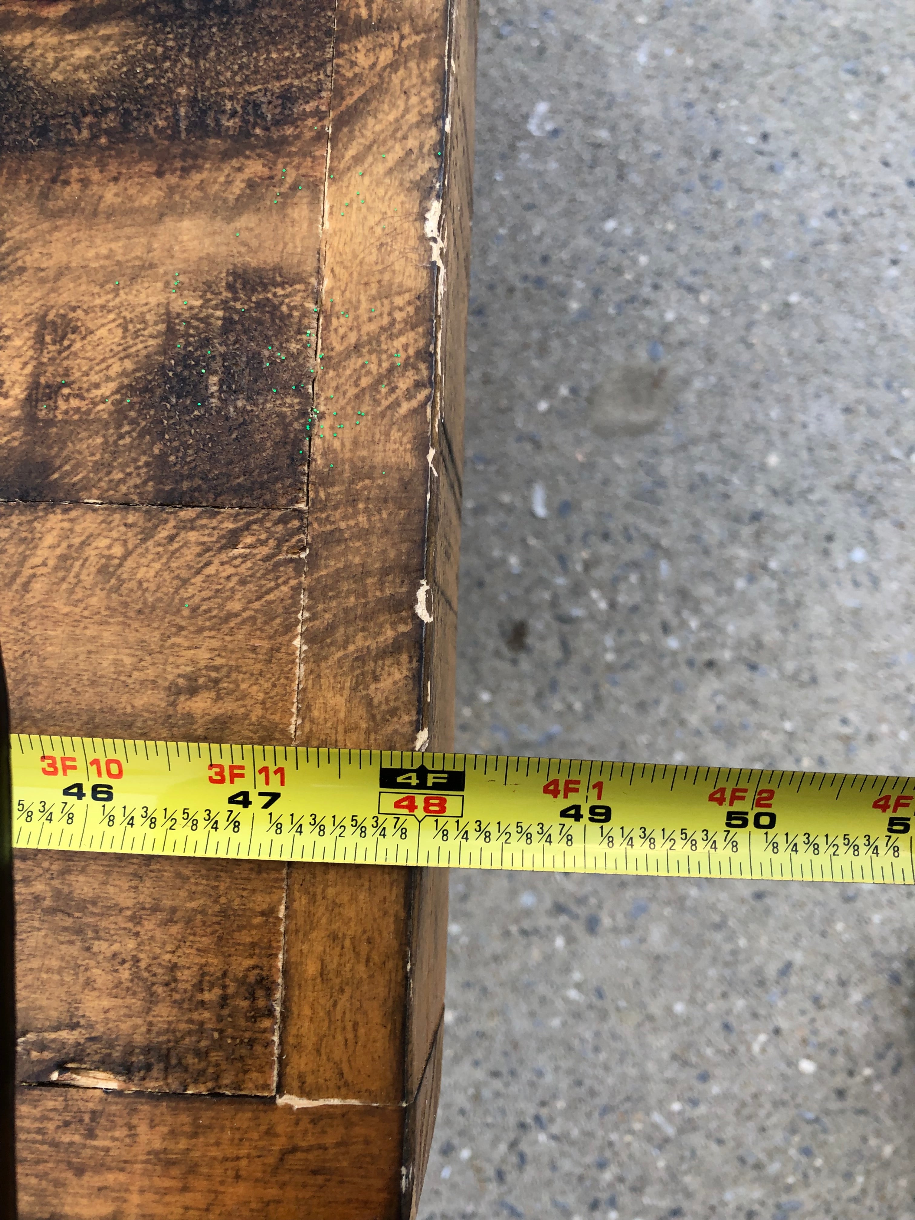 1 coffee table, wood and iron