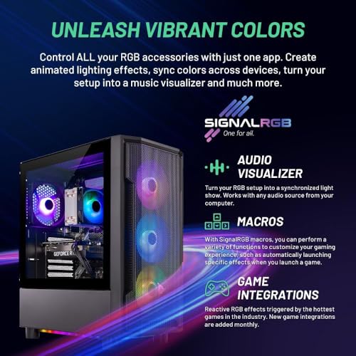 Skytech Shadow Gaming PC Desktop, Intel i5 13400F 2.5 GHz (4.6GHz Turbo Boost), NVIDIA RTX 4060 8GB GDDR6X, 2TB SSD, 32GB DDR5 RAM 5200 RGB, 650W Gold PSU, Wi-Fi, Win 11 Home, V3D Feature on Mobile