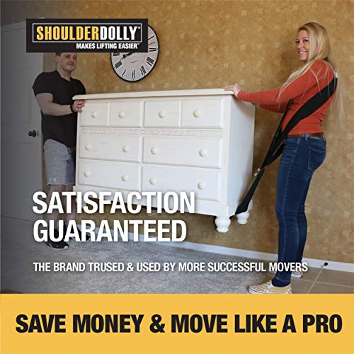 Shoulder Dolly Moving Straps - Lifting Strap for 2 Movers - Move, Lift, Carry, And Secure Furniture, Appliances, Heavy, Bulky Objects Safely, Efficiently, More Easily Like The Pros - LD1000