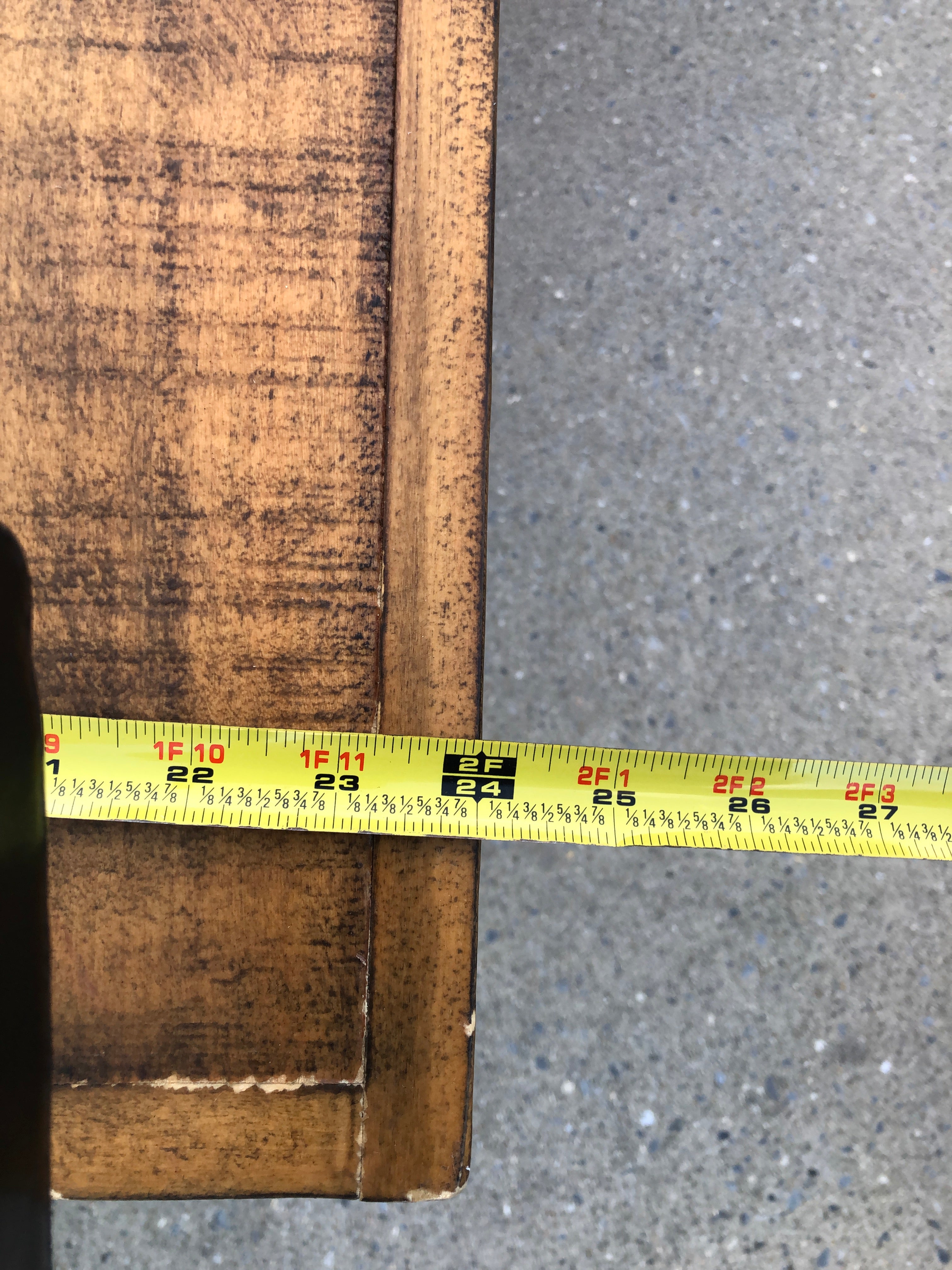 1 coffee table, wood and iron