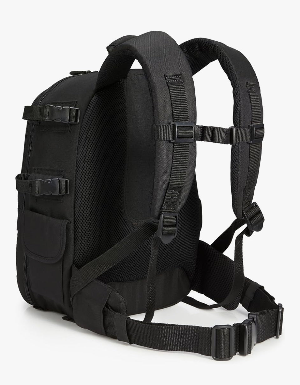 Amazon Basics Backpack for SLR Cameras and Accessories-Solid, Black