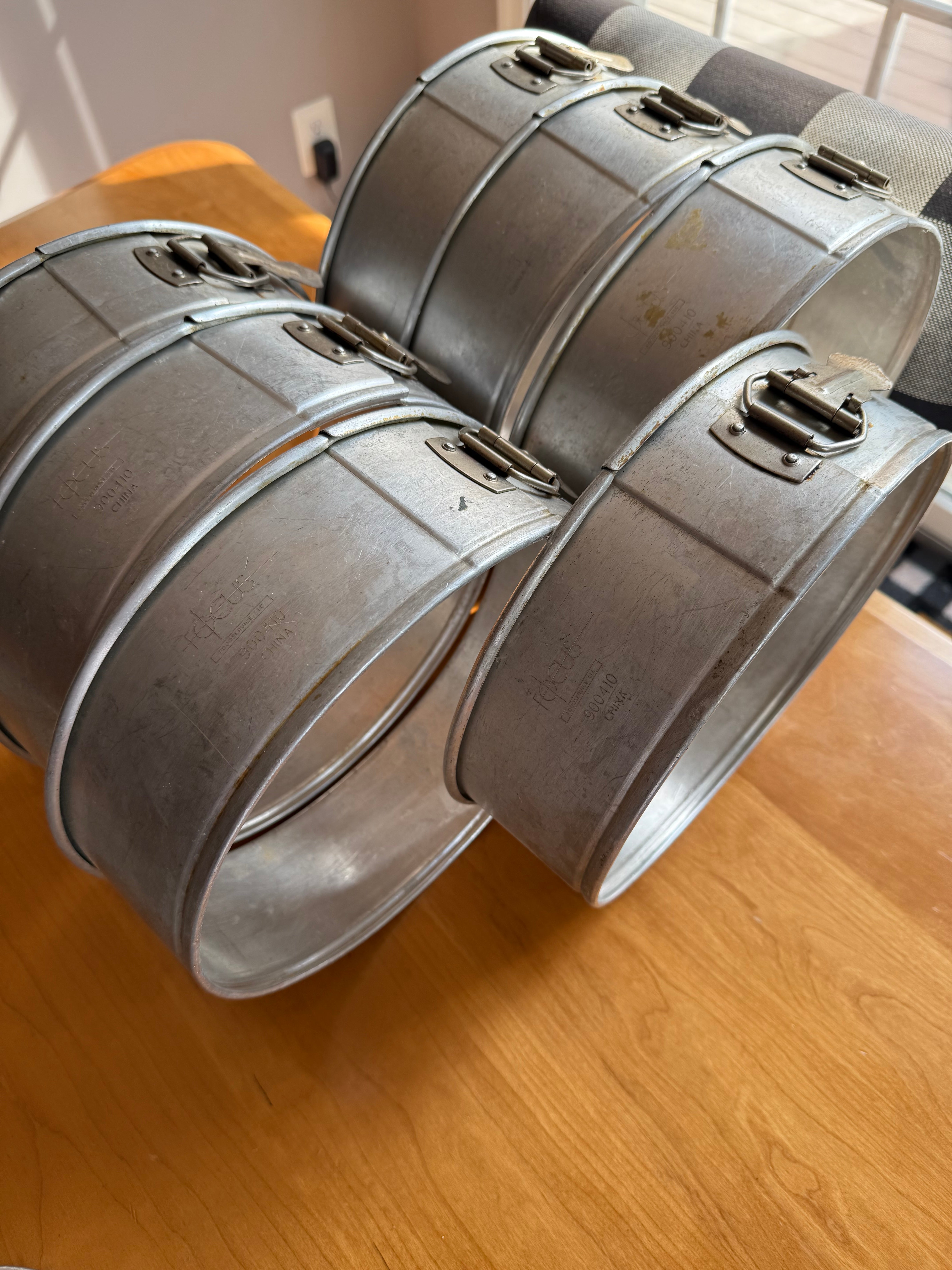 10" x 3" Aluminum Springform Cake Pans, 7 pans for one price