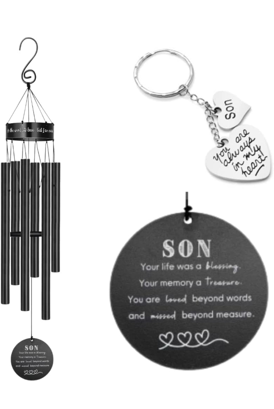 Memorial Wind Chimes for Loss of Loved One, Outdoor Memory Chimes