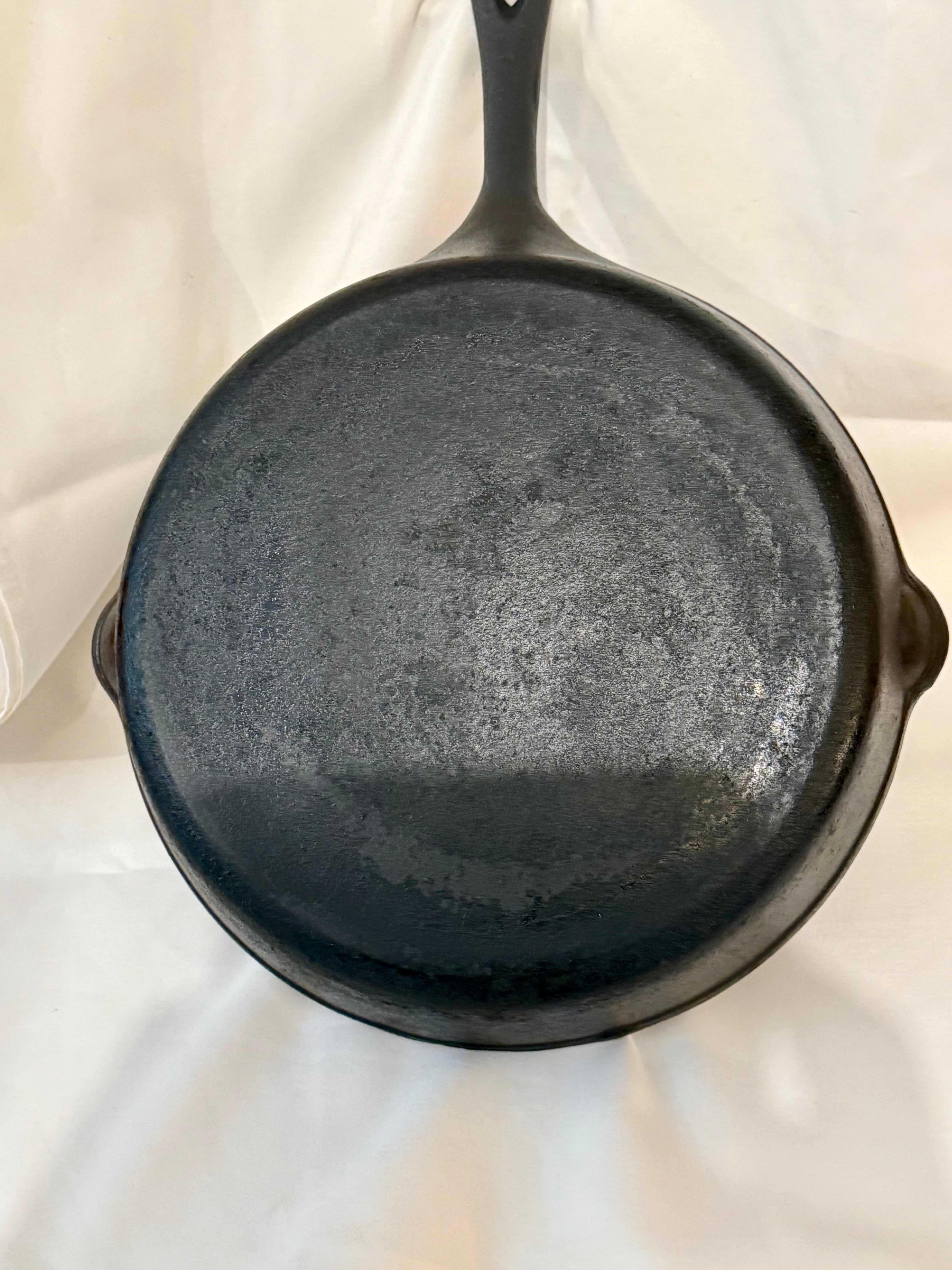 12” cast iron skillet, well used and seasoned