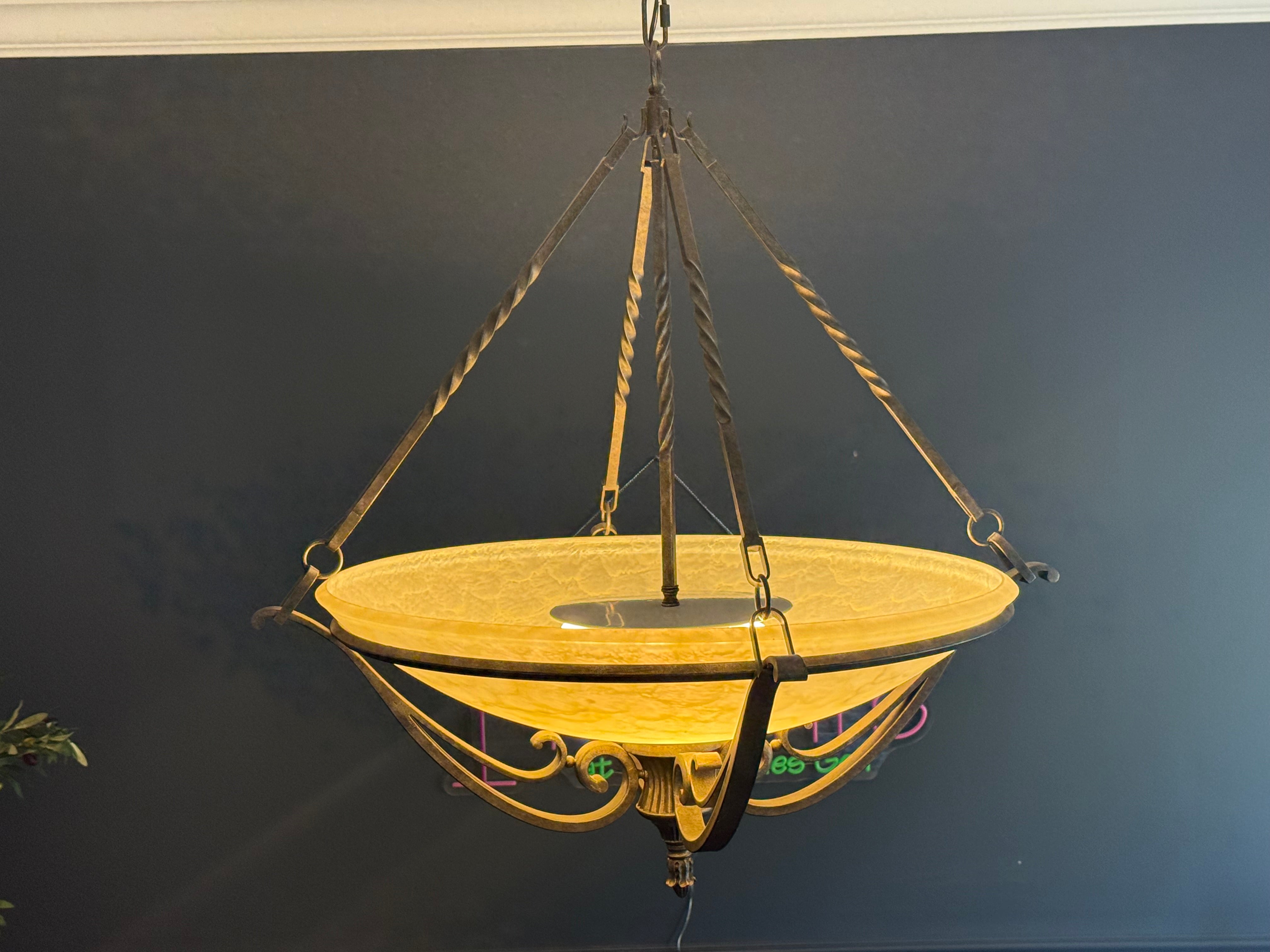 Bronze dining room light fixture