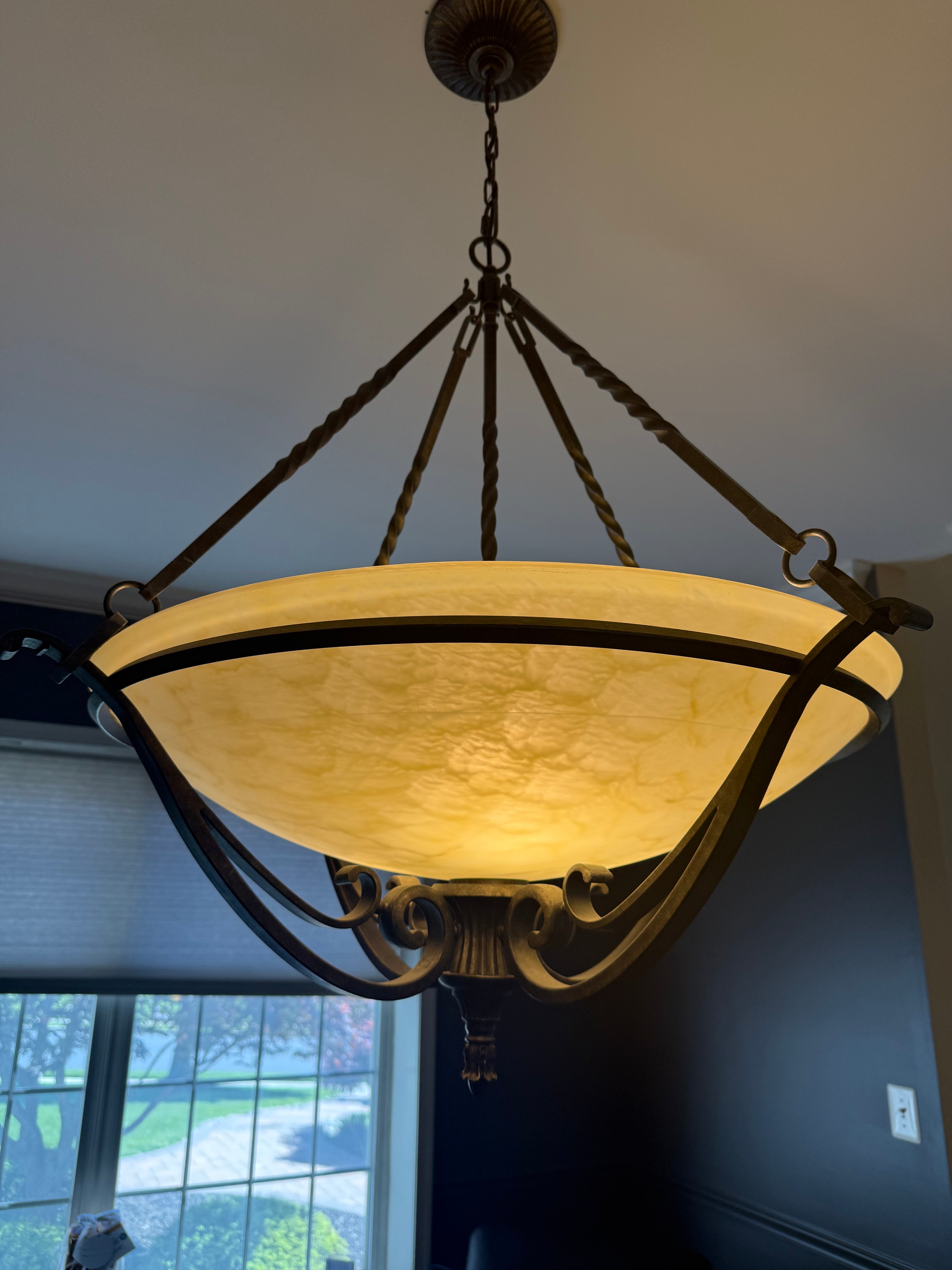 Bronze dining room light fixture