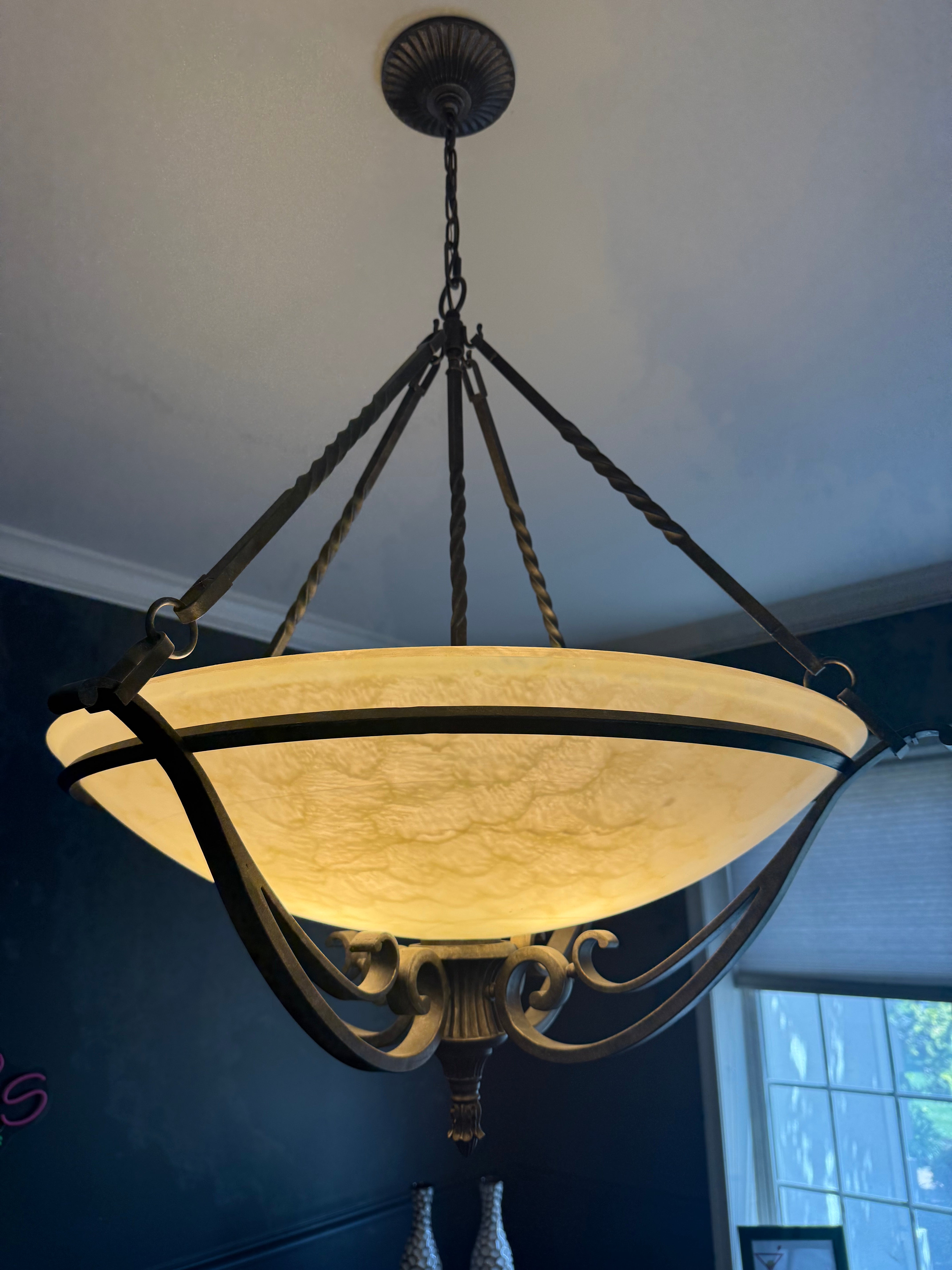 Bronze dining room light fixture