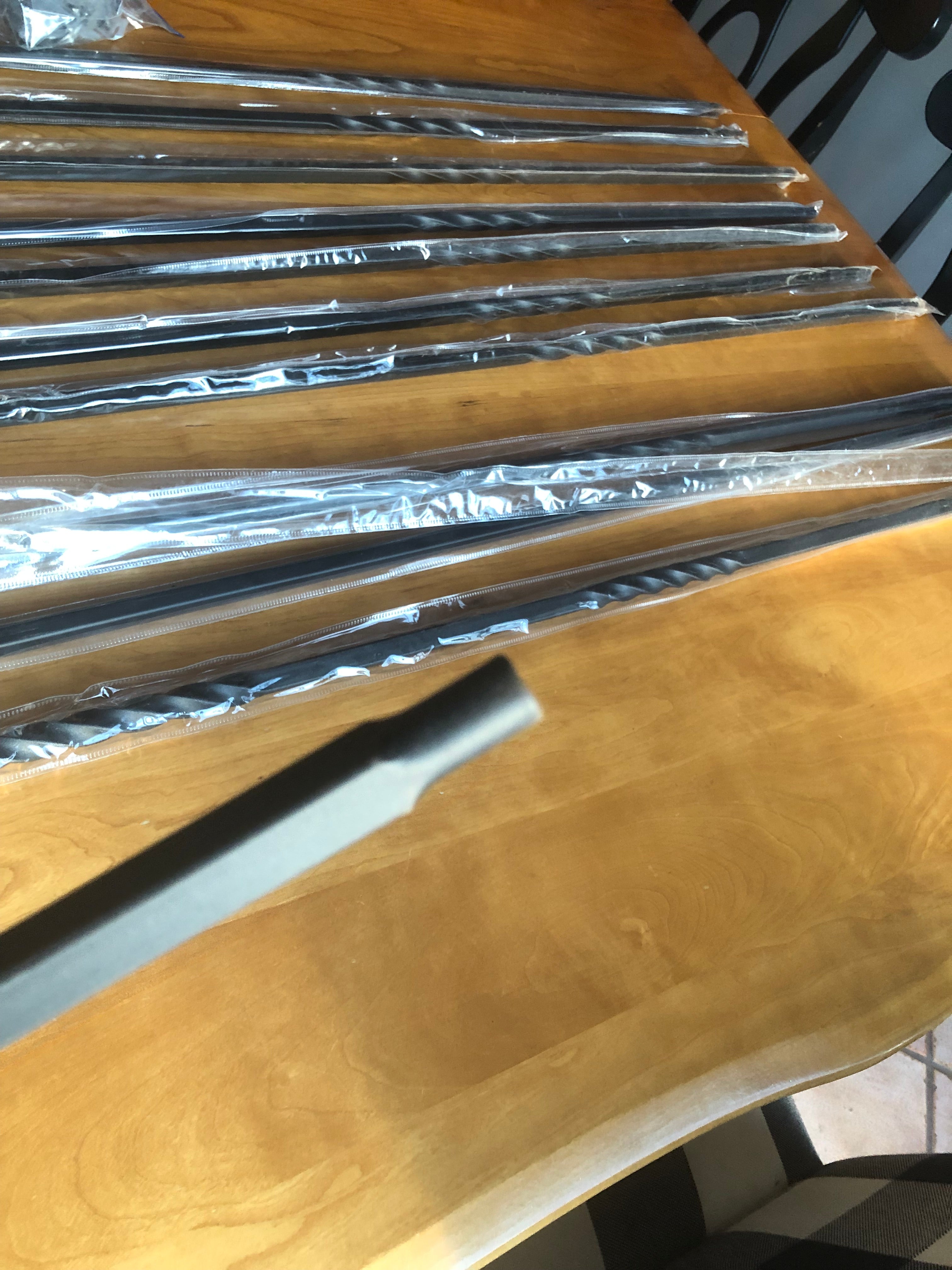 Iron balusters and hardware, satin black