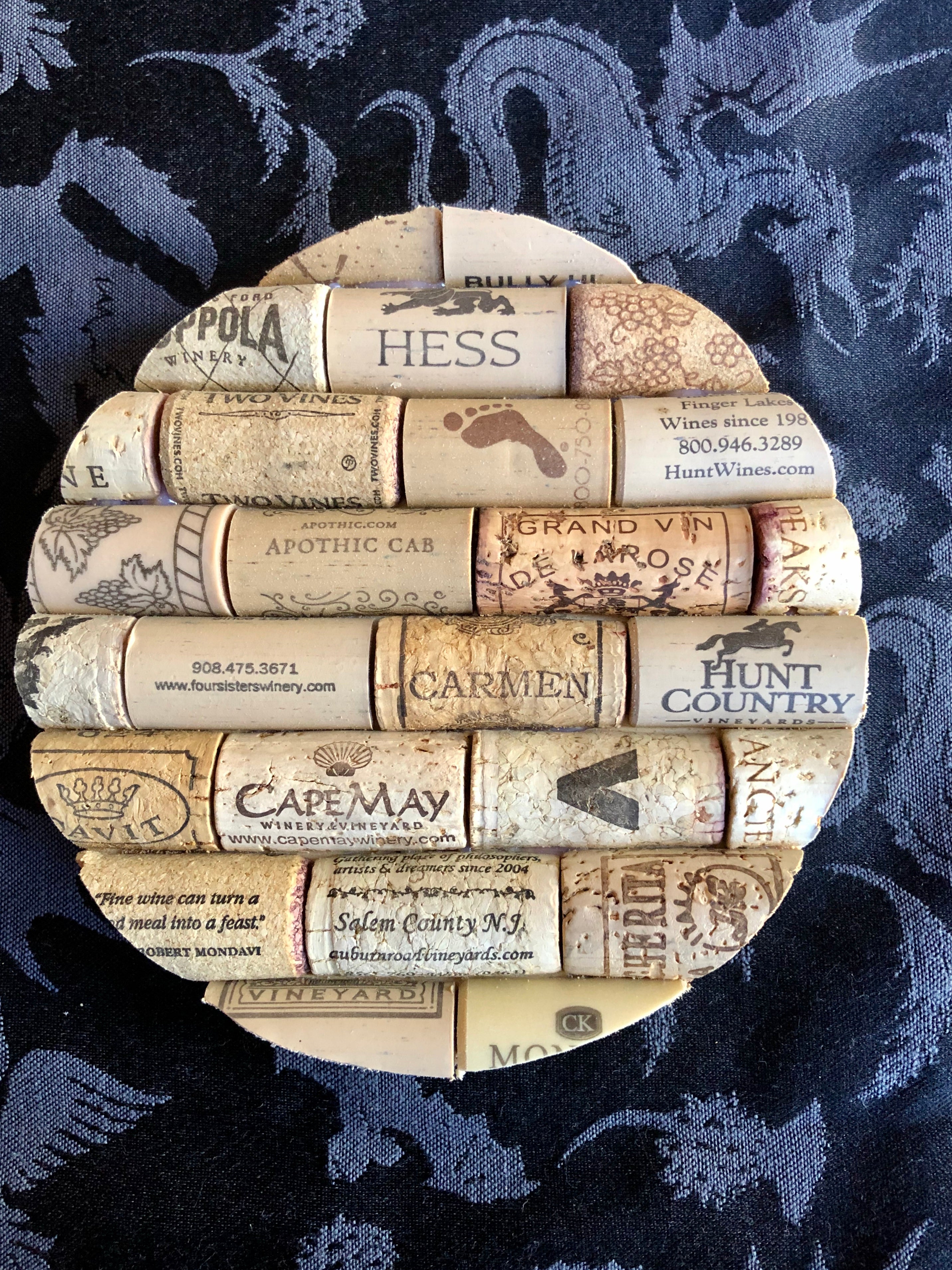 round Cork trivet/coaster. (capemay)