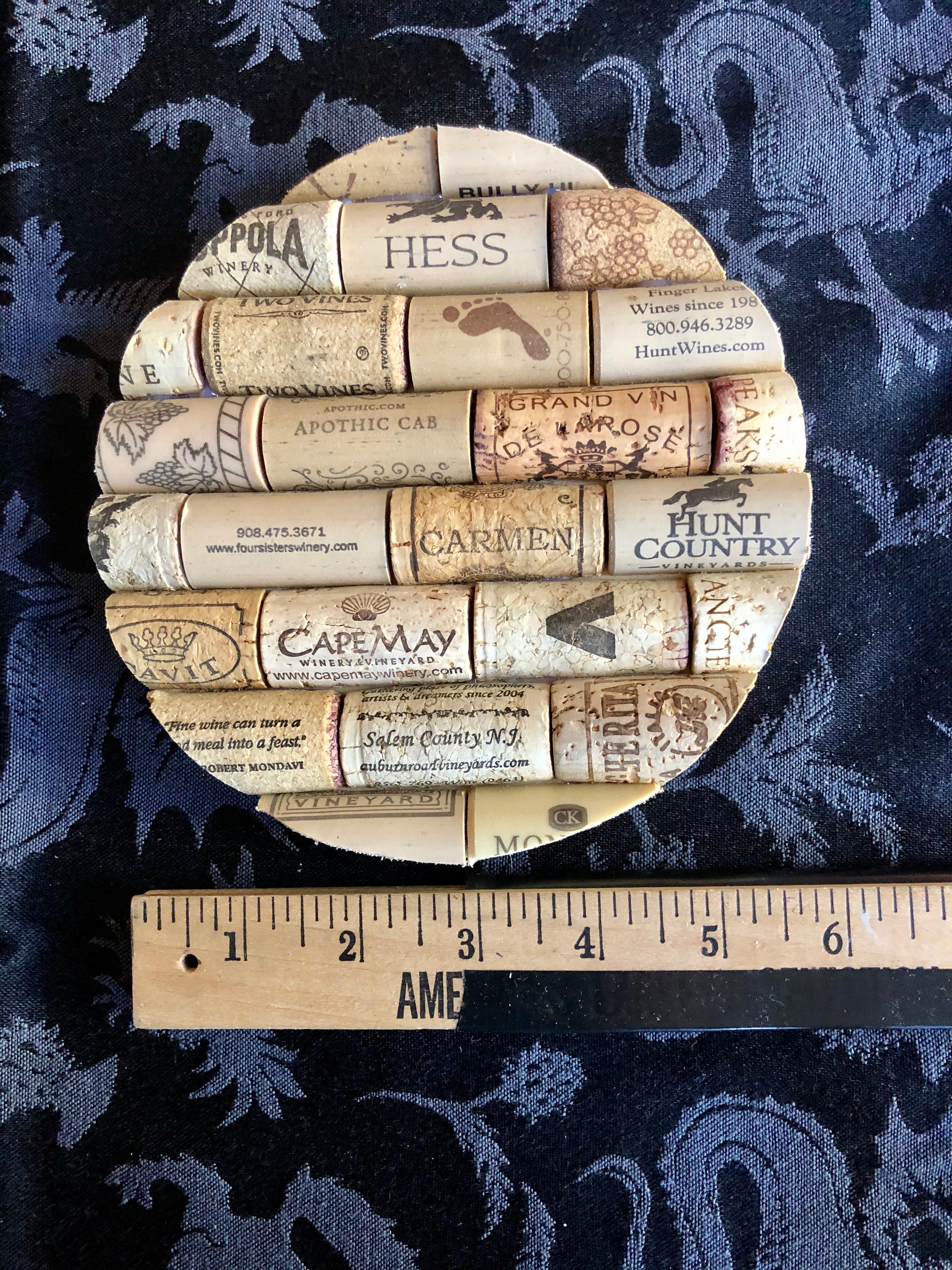 round Cork trivet/coaster.  (capemay)