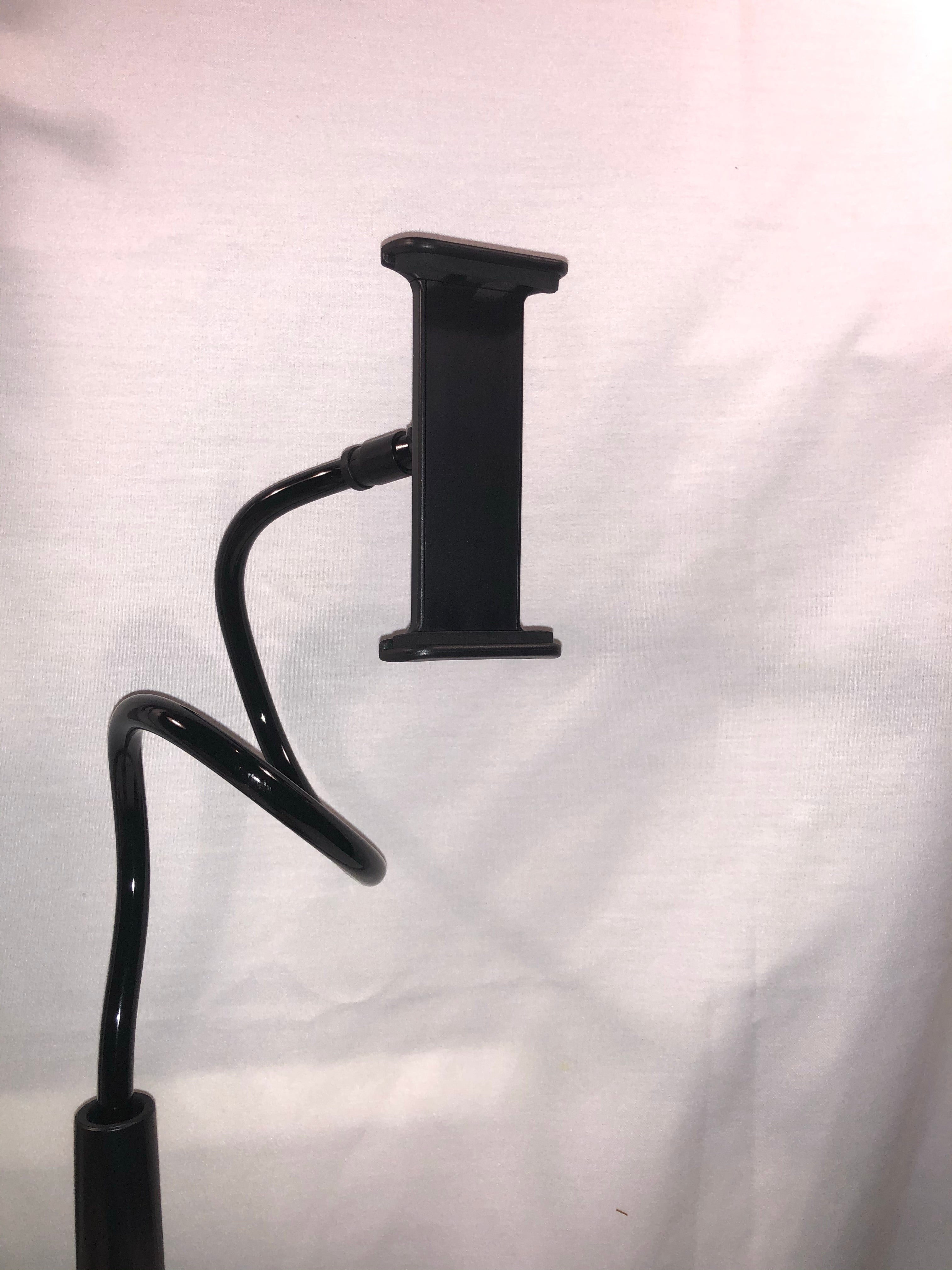 Cell phone holder with clamp