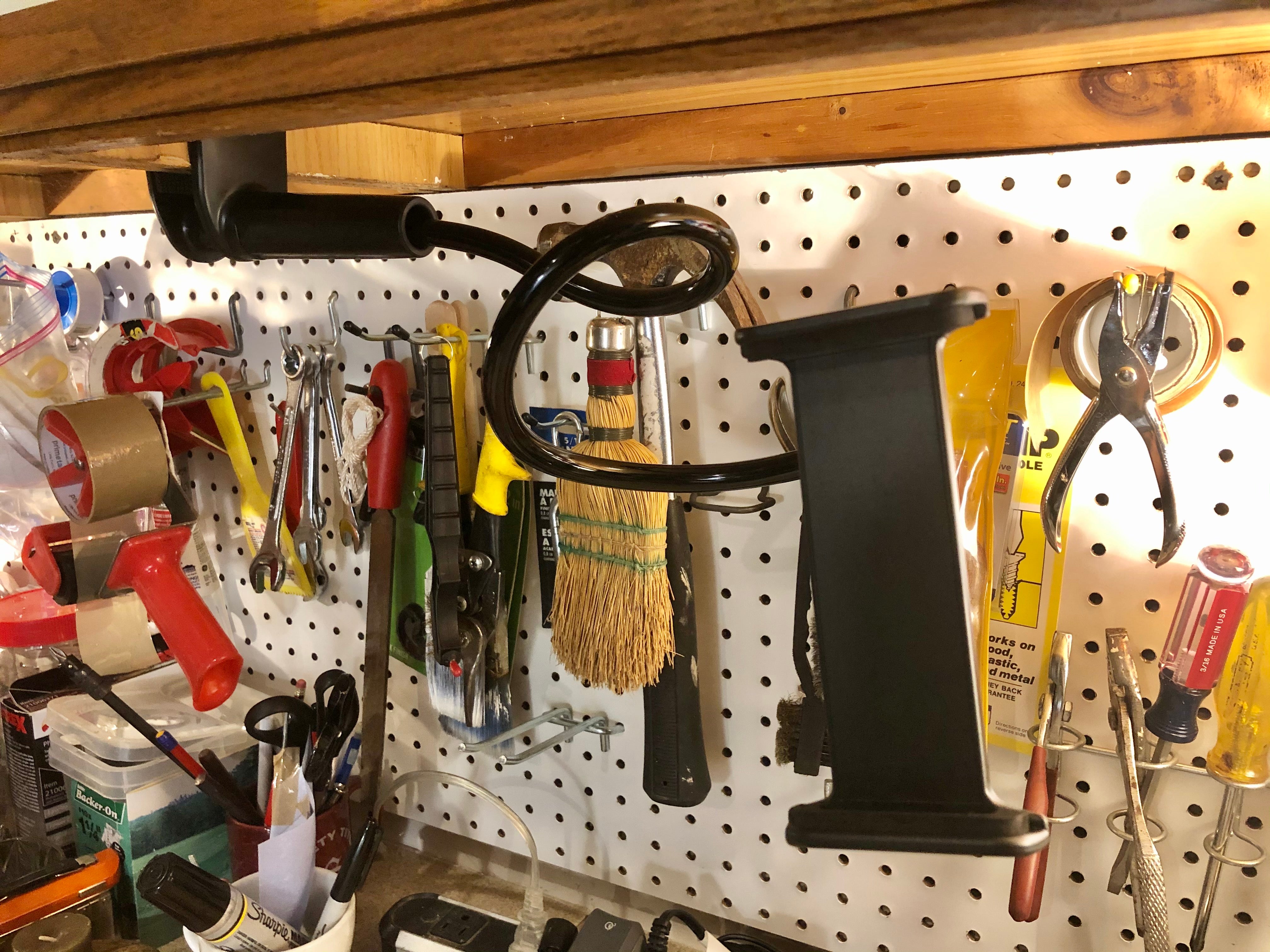 Cell phone holder with clamp