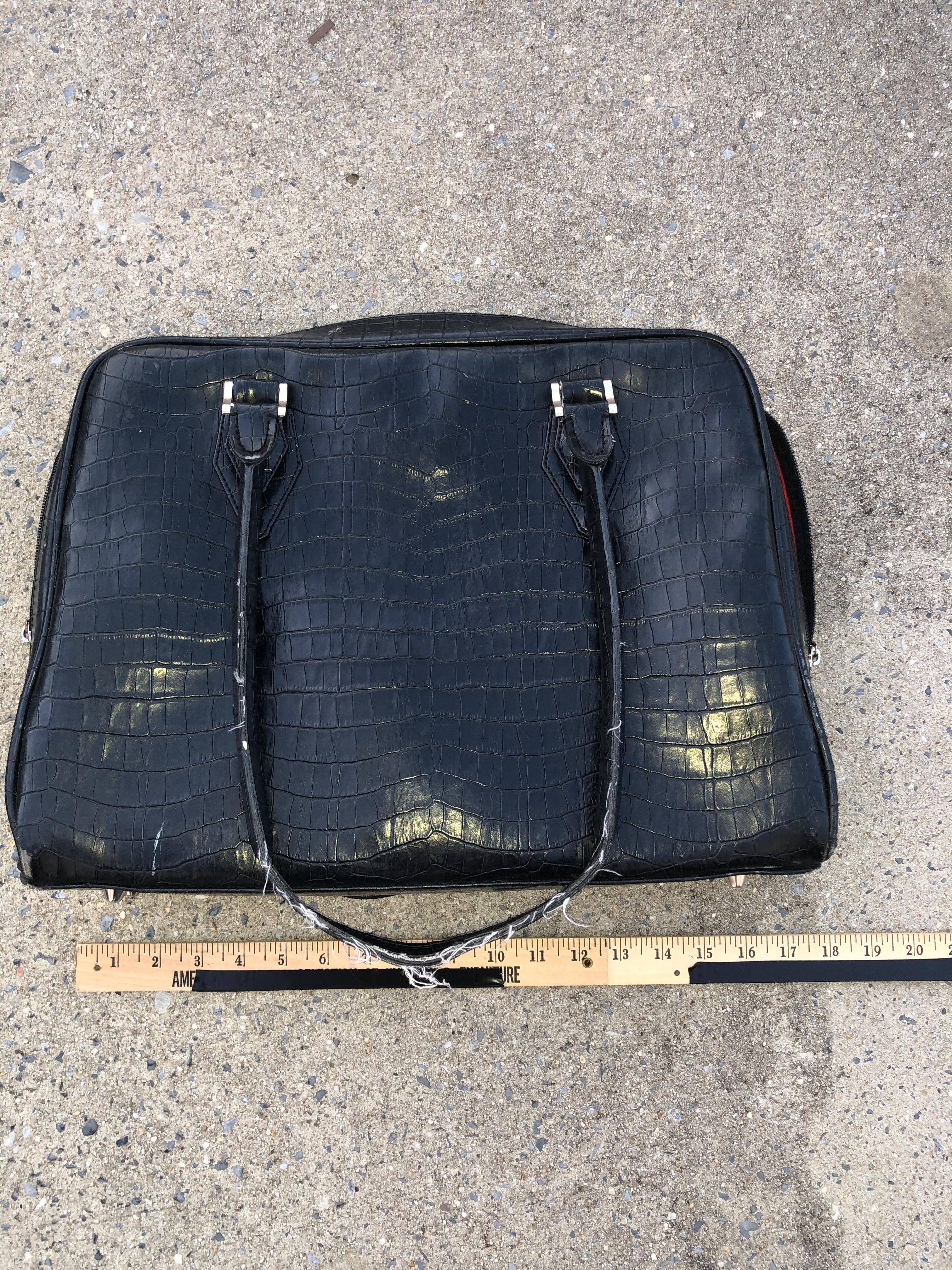 Women’s Laptop case, faux alligator