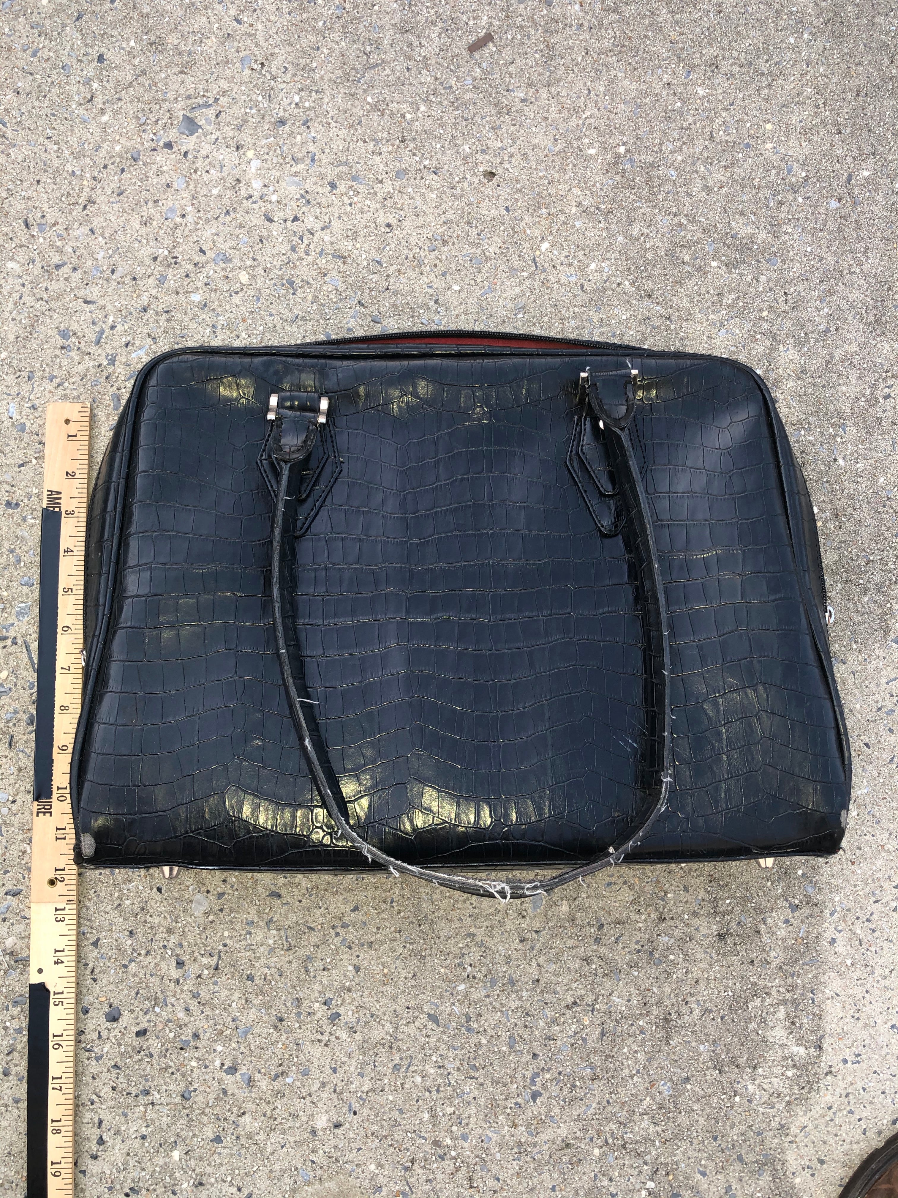 Women’s Laptop case, faux alligator