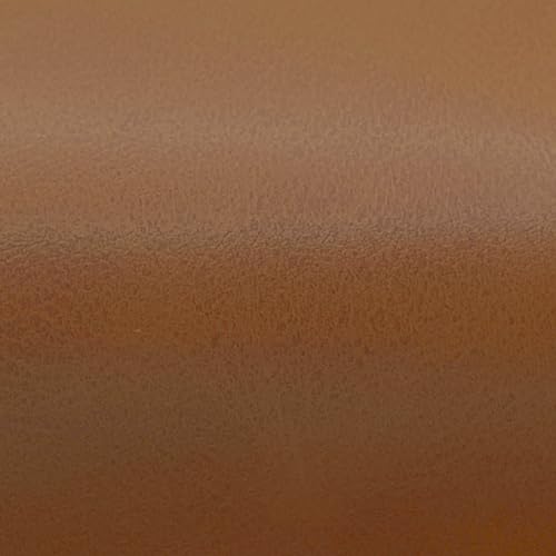 Lifestyle Solutions 19” Wentworth Ottoman Round Faux Leather Bench, Stationary Ottomans, Backless Chair, Footrest for Living Room, Footstool Office, Bedroom, Padded Seat, Caramel Brown