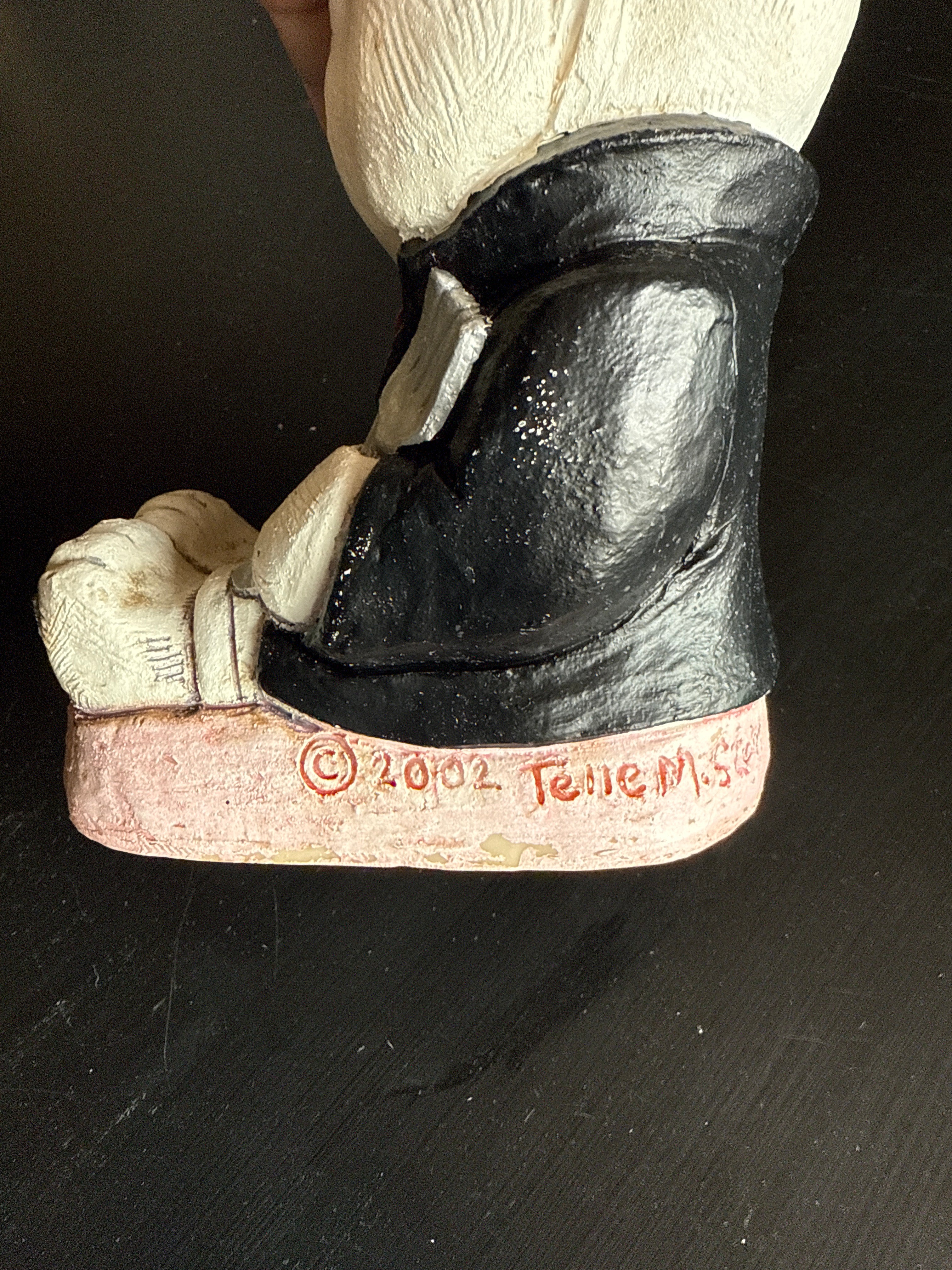 2002 Telle M. Stein Ceramic BUDDY BULLDOG  8" Tall Figure Sculpture