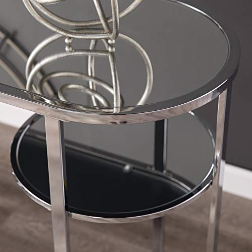 SEI Furniture Maxina Console Table, Polished Chrome