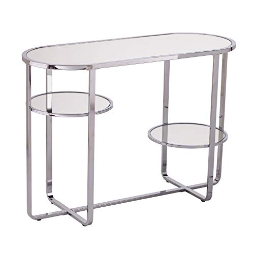 SEI Furniture Maxina Console Table, Polished Chrome