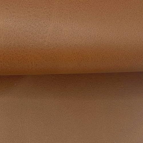 Lifestyle Solutions 19” Wentworth Ottoman Round Faux Leather Bench, Stationary Ottomans, Backless Chair, Footrest for Living Room, Footstool Office, Bedroom, Padded Seat, Caramel Brown