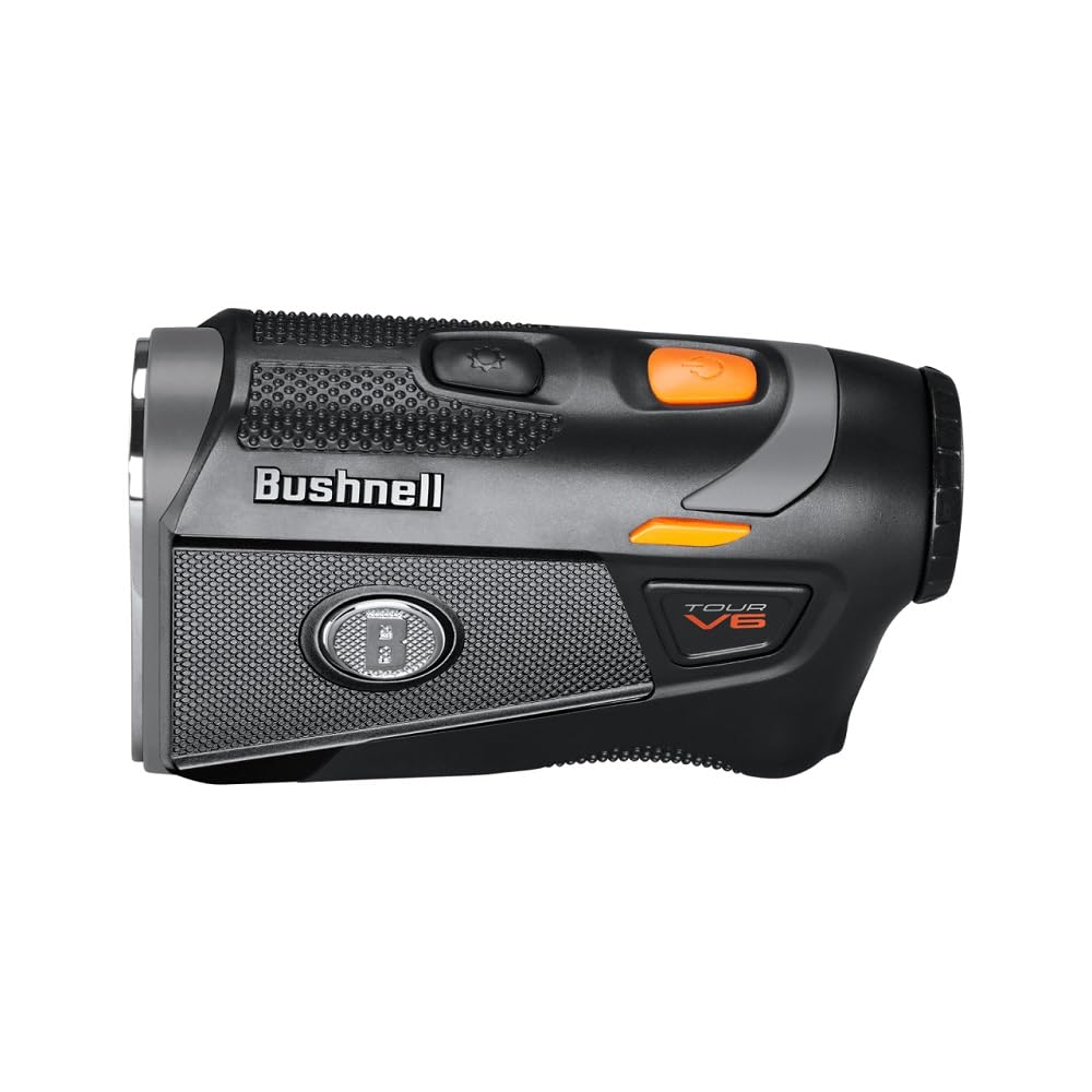 Bushnell Tour V6 Golf Rangefinder Patriot Pack, Visual Jolt Flag Locking, Magnetic Mount, 1300 Yard Range 6X Magnification