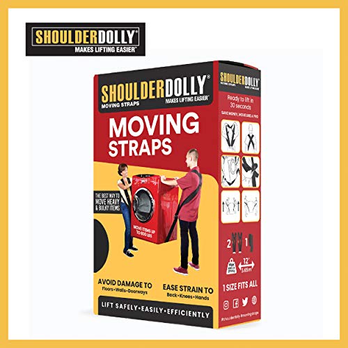 Shoulder Dolly Moving Straps - Lifting Strap for 2 Movers - Move, Lift, Carry, And Secure Furniture, Appliances, Heavy, Bulky Objects Safely, Efficiently, More Easily Like The Pros - LD1000