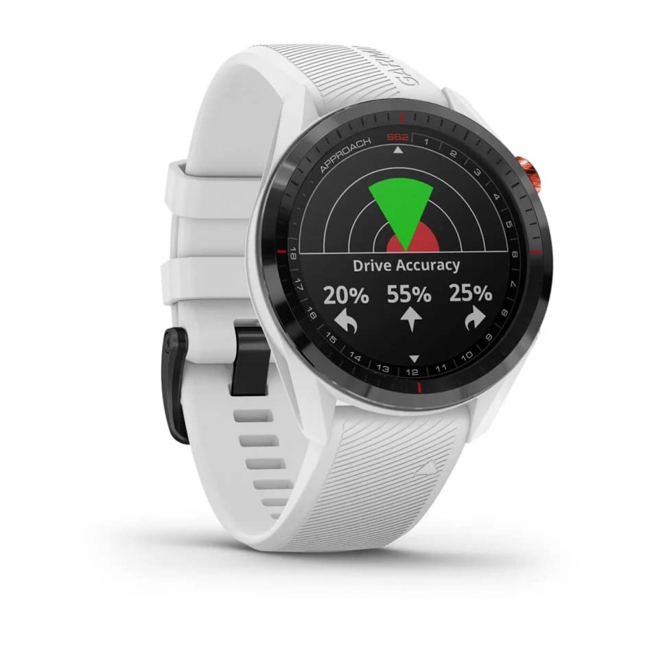 Garmin Approach S62, Premium Golf GPS Watch, Built-in Virtual Caddie, Mapping and Full Color Screen, White