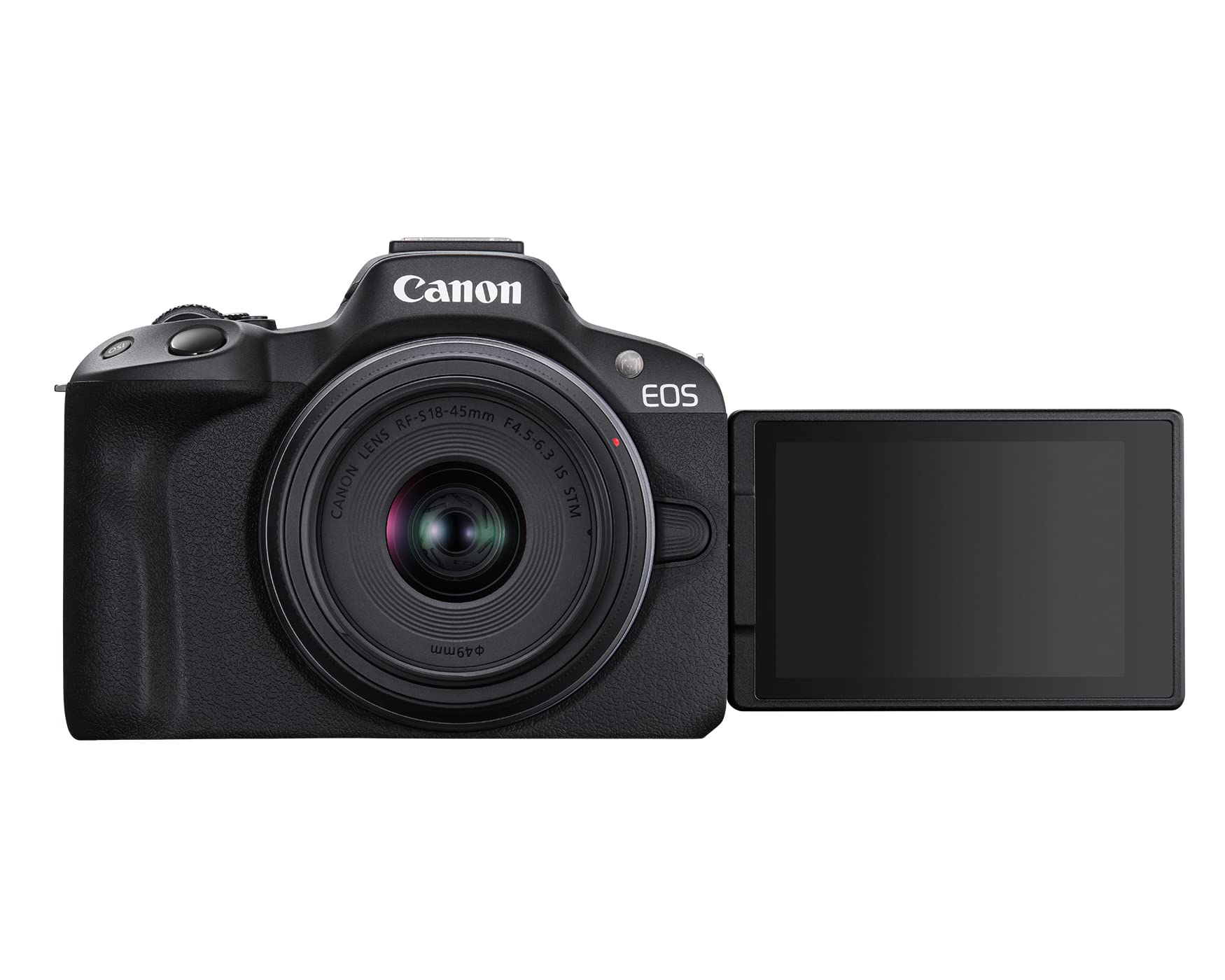 Canon EOS R50 Mirrorless Camera RF-S18-45mm F4.5-6.3 is STM Lens Kit, 24.2 Megapixel CMOS (APS-C) Sensor, 4K Video, Hybrid Camera, Photo and Video, Vlogging, Content Creator, RF Mount, Black