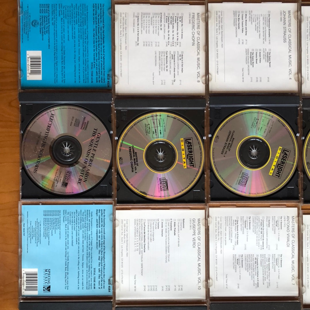 Masters of classical music, 12 CDs￼, with whale sounds cd and sounds of nature