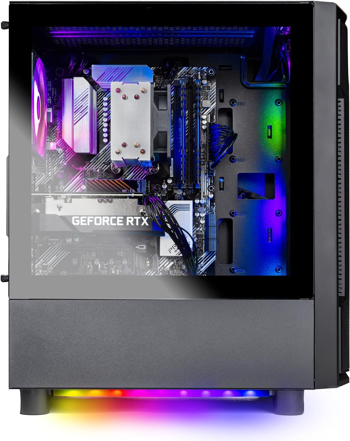 Skytech Shadow Gaming PC Desktop, Intel i5 13400F 2.5 GHz (4.6GHz Turbo Boost), NVIDIA RTX 4060 8GB GDDR6X, 2TB SSD, 32GB DDR5 RAM 5200 RGB, 650W Gold PSU, Wi-Fi, Win 11 Home, V3D Feature on Mobile
