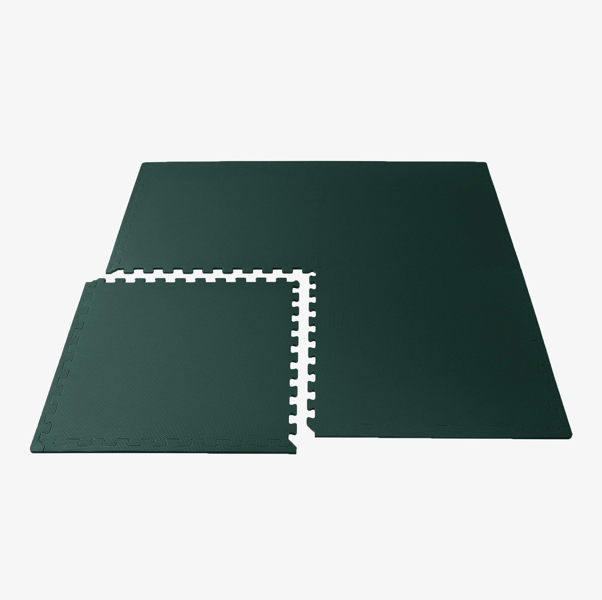 We Sell Mats 3/8 Inch Thick Multipurpose Exercise Floor Mat with EVA Foam, Interlocking Tiles, Anti-Fatigue for Home or Gym, 24 in x 24 in
