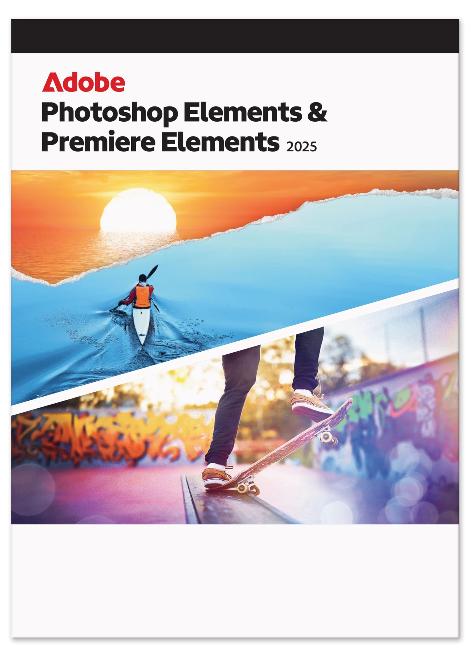 Adobe Photoshop Elements 2025 & Premiere Elements 2025 | PC/Mac Code | Box with Download Code | Photo & Video Editing | 3-year term license | Activation Required