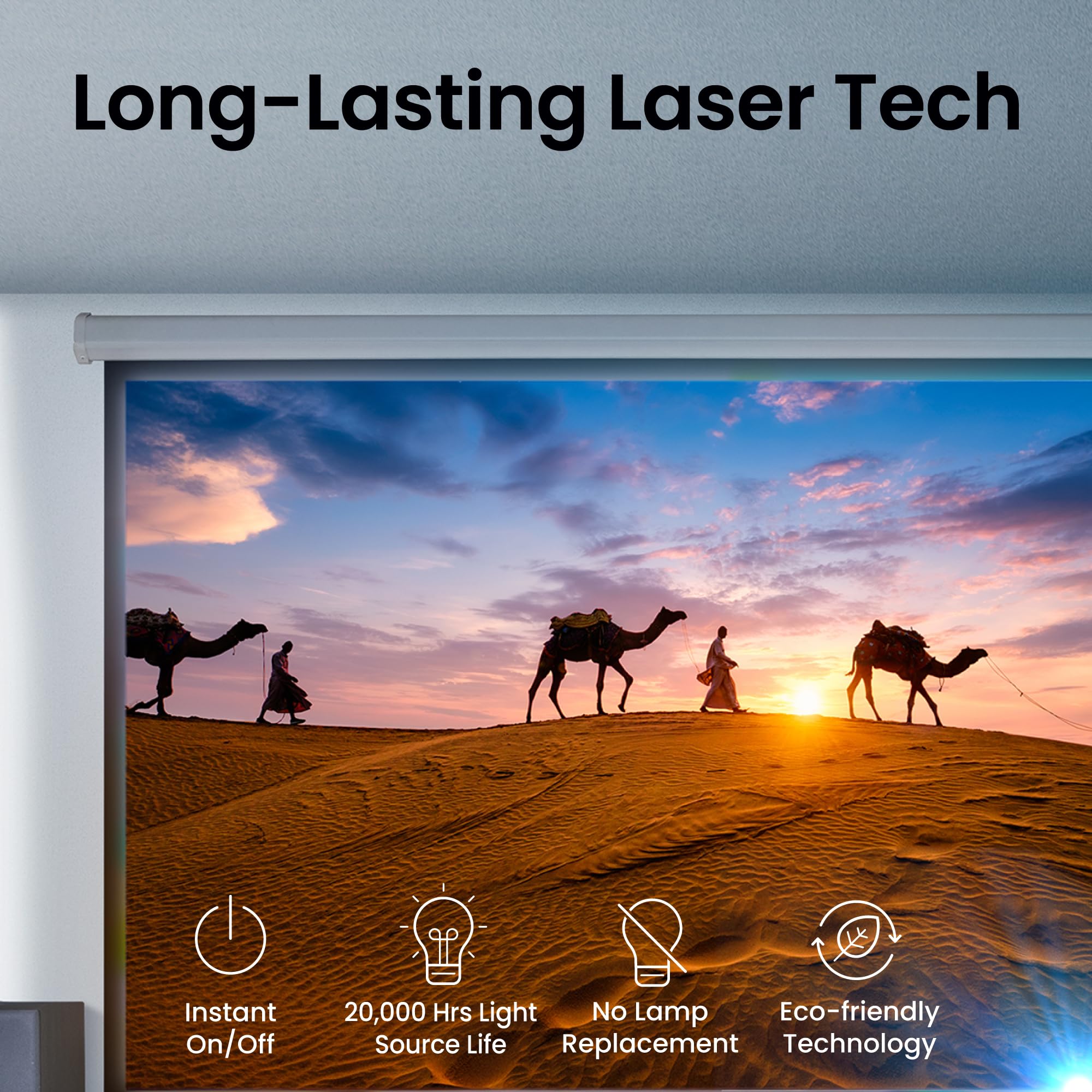 BenQ TK710STi 4K HDR Laser 3200 Lumens Movie and Gaming Short Throw Projector with 4ms Response Time | 240Hz Refresh Rate | HDR10 & HLG | Android TV with Netflix Chromecast & AirPlay | 3D Keystone
