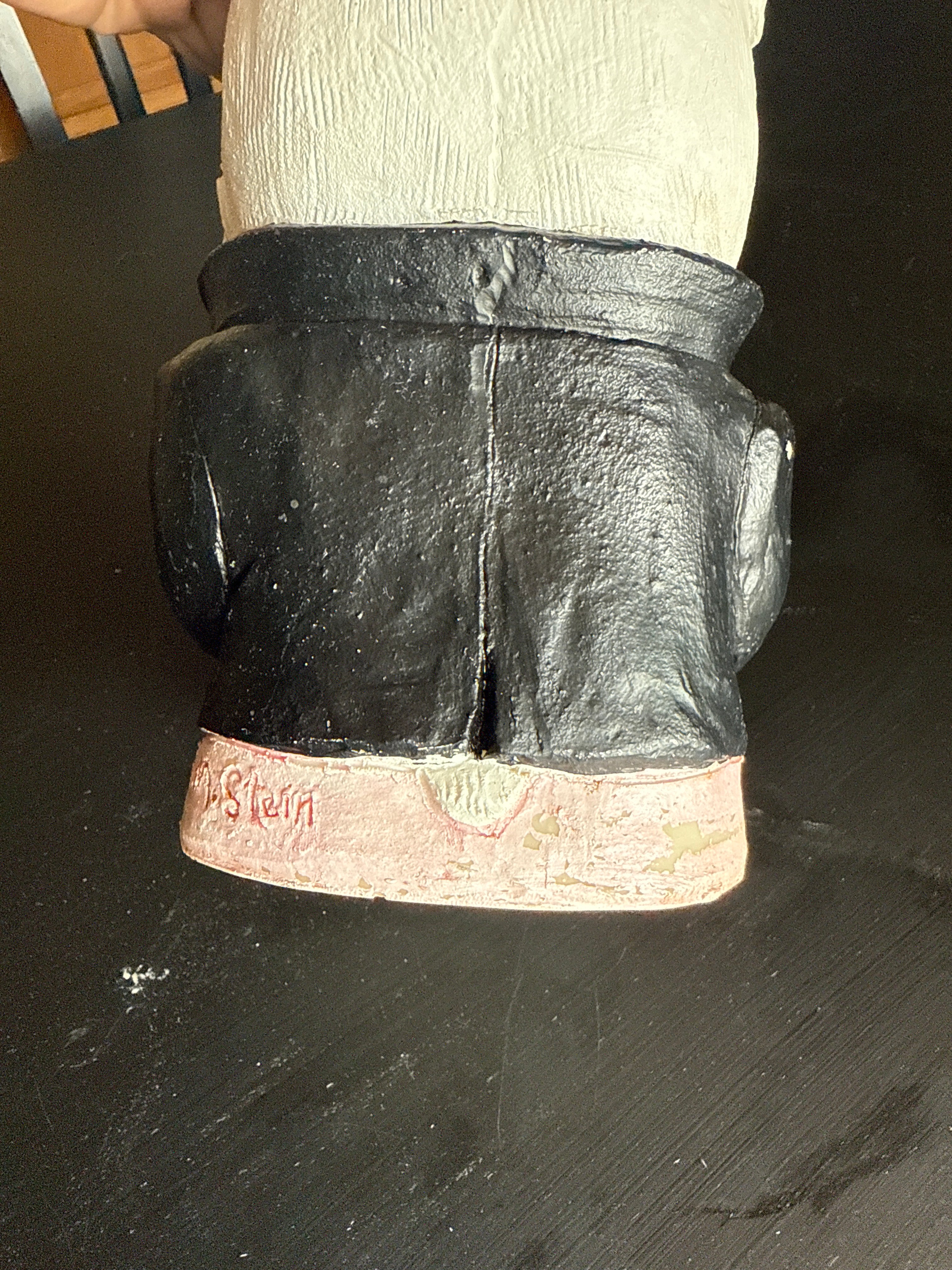 2002 Telle M. Stein Ceramic BUDDY BULLDOG  8" Tall Figure Sculpture