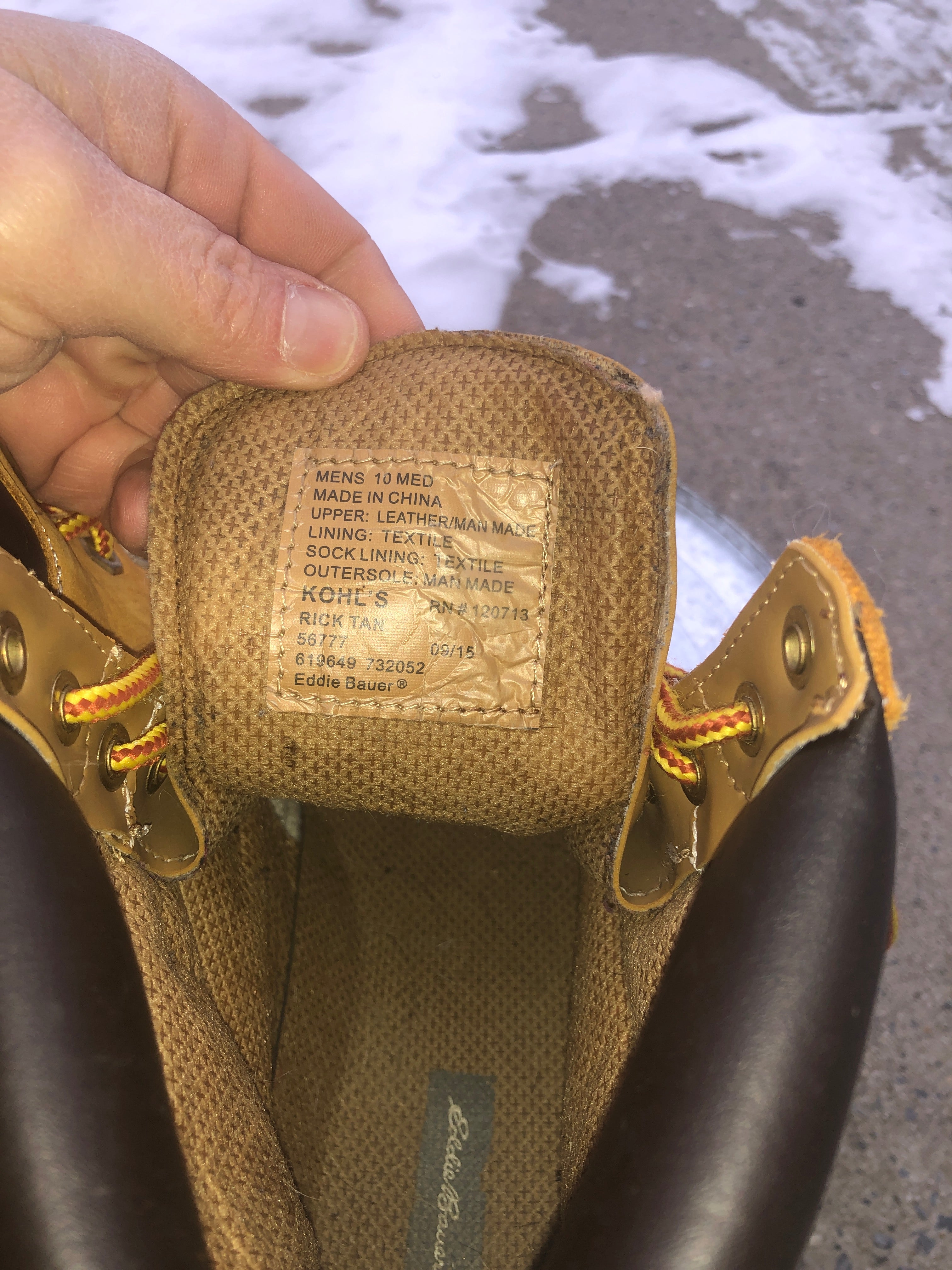 Men’s work boots/ snow boots size 10.5/ 11, like new, Eddie Bauer, Alpine Design