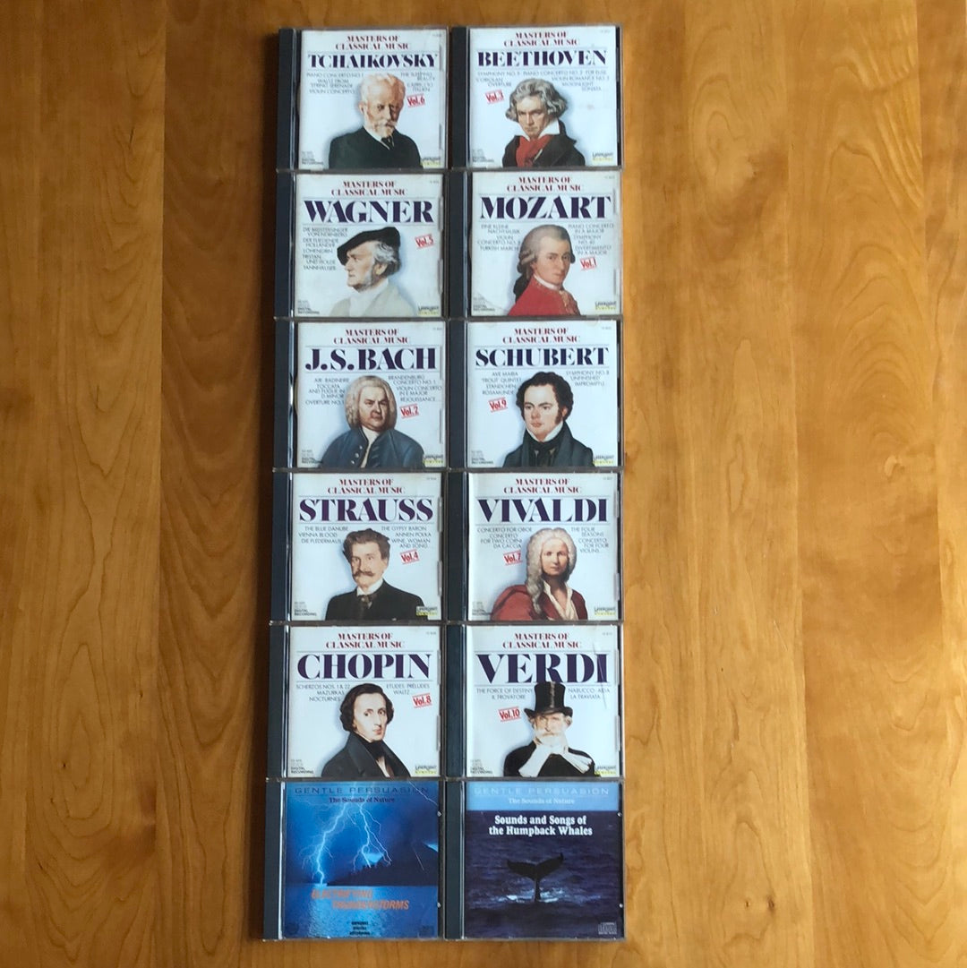 Masters of classical music, 12 CDs￼, with whale sounds cd and sounds of nature