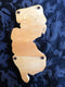 NJ shaped cork wall art/ trivet, red