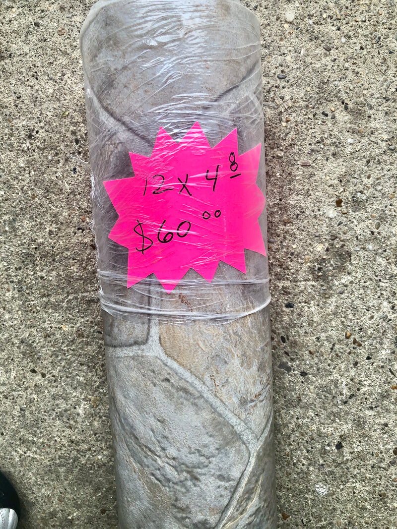 Vinyl flooring remnant, 4’8”x12